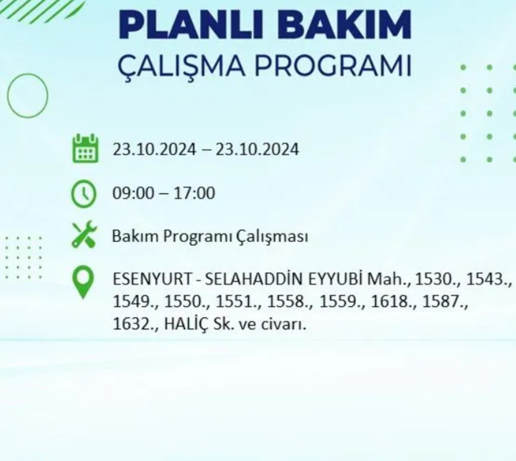 İstanbul'da elektrik kesintisi: 23 Ekim'de hangi mahalleler etkilenecek?