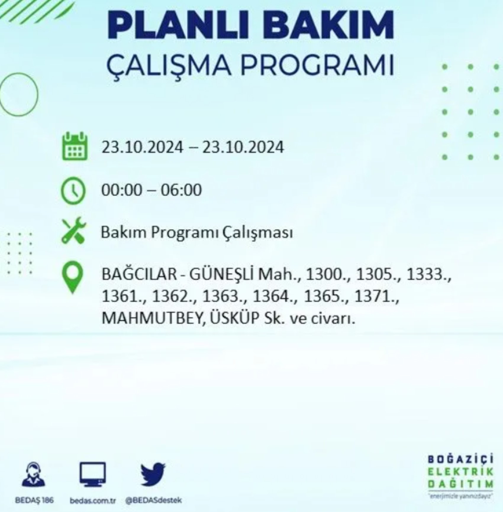 İstanbul'da elektrik kesintisi: 23 Ekim'de hangi mahalleler etkilenecek?