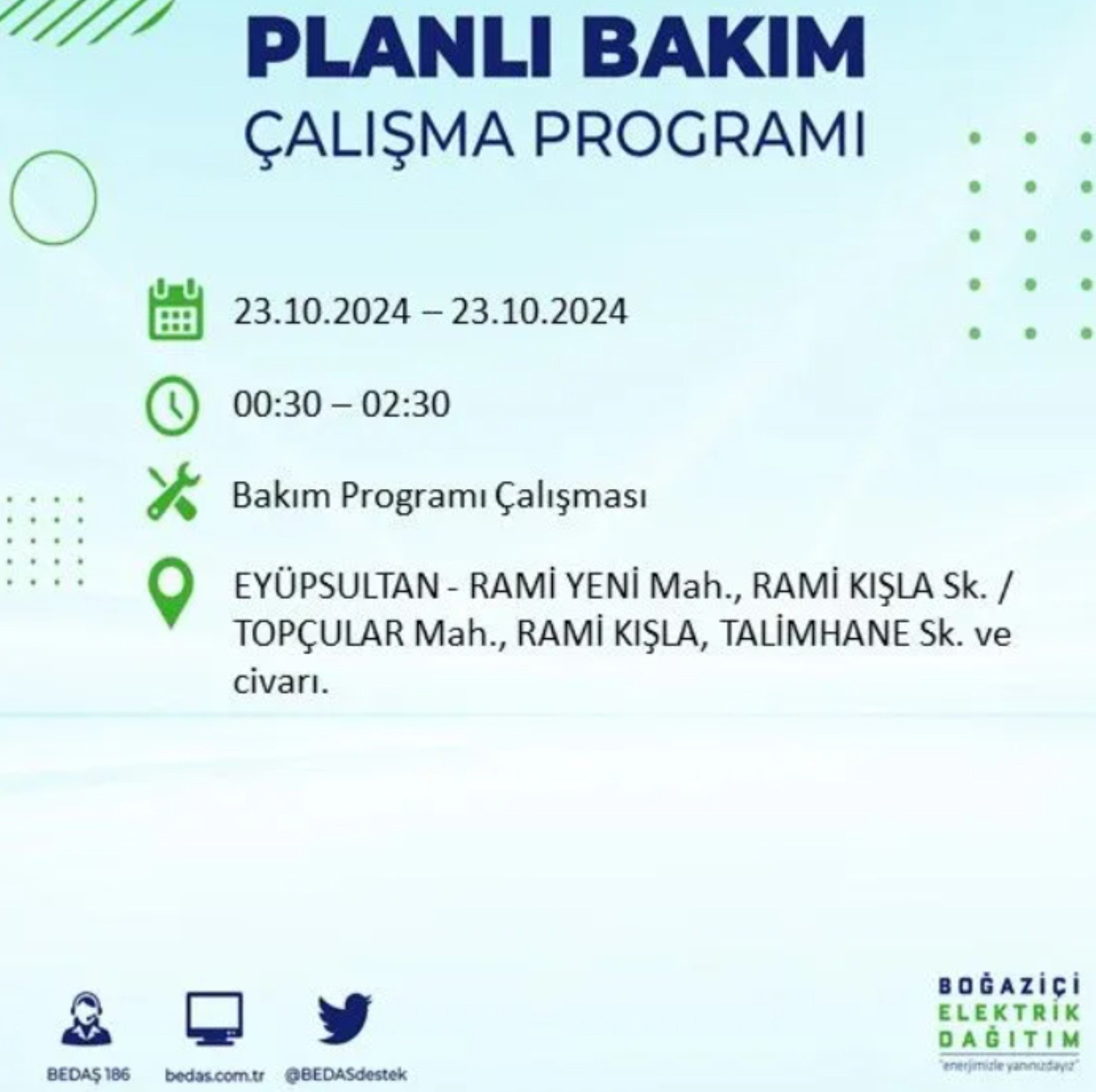 İstanbul'da elektrik kesintisi: 23 Ekim'de hangi mahalleler etkilenecek?