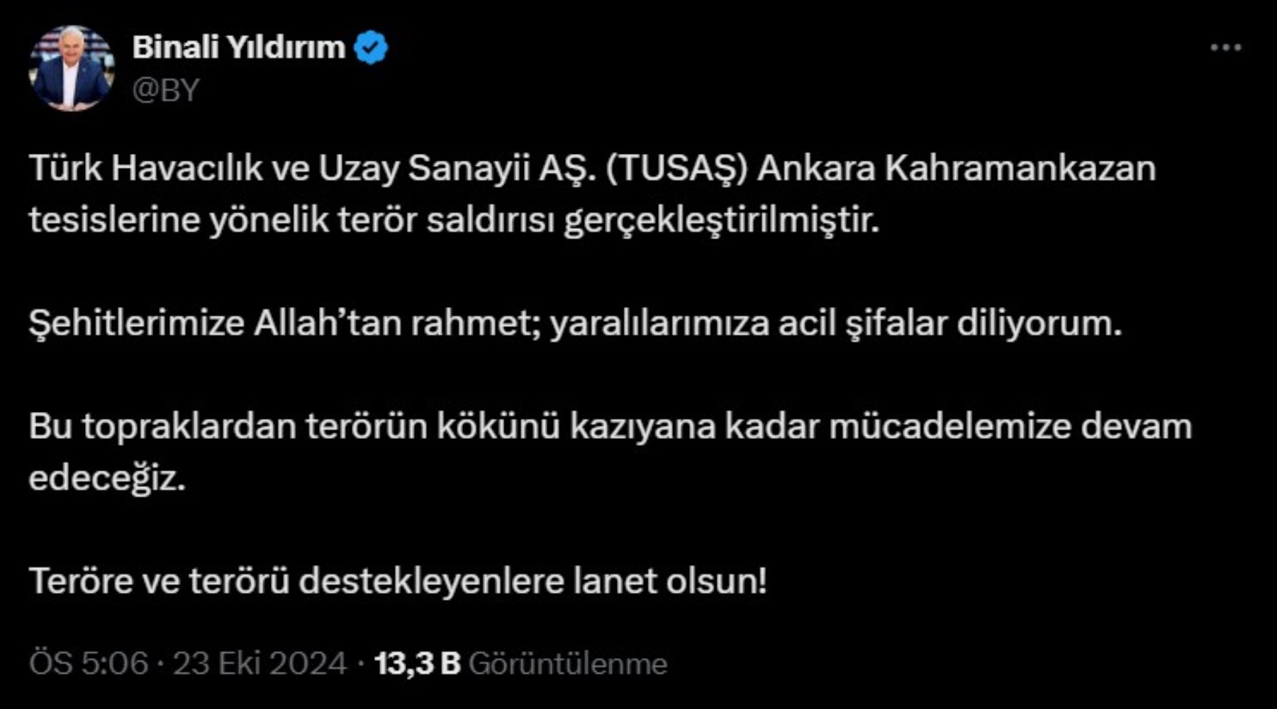 TUSAŞ patlaması ardından siyasi isimlerden gelen geçmiş olsun mesajları!