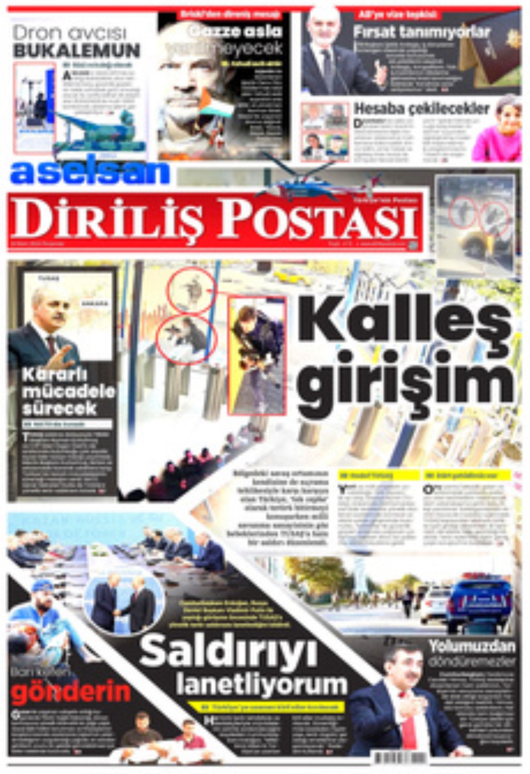 TUSAŞ'a hain terör saldırısı! Gazete manşetleri nasıl gördü?