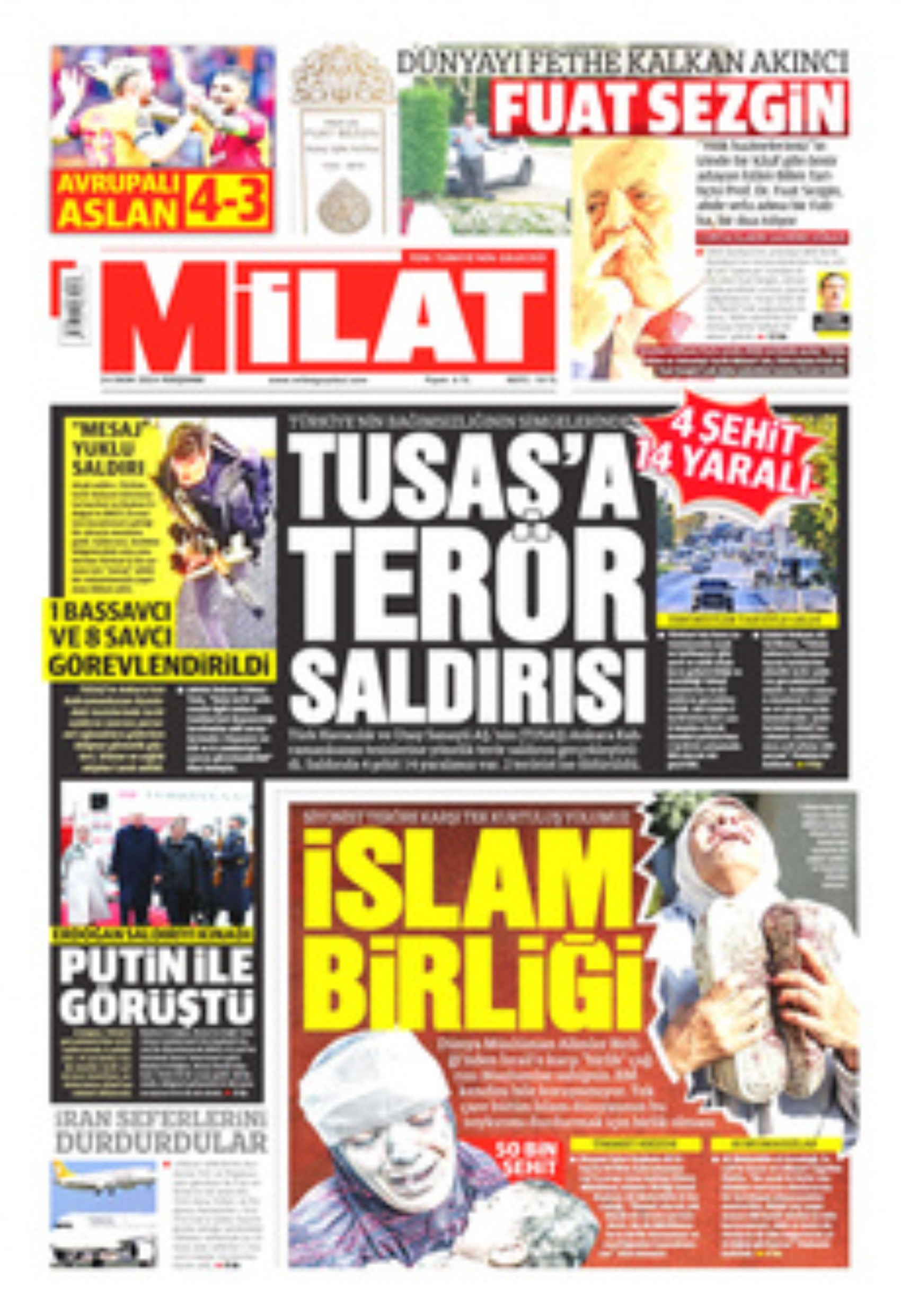 TUSAŞ'a hain terör saldırısı! Gazete manşetleri nasıl gördü?
