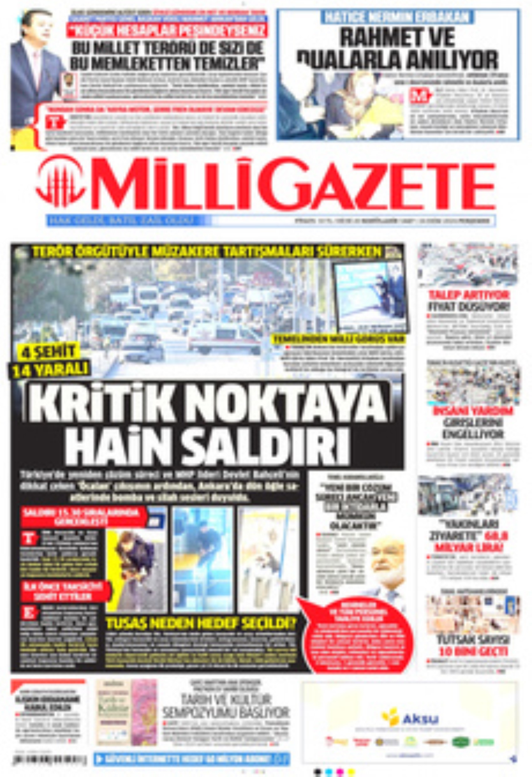 TUSAŞ'a hain terör saldırısı! Gazete manşetleri nasıl gördü?