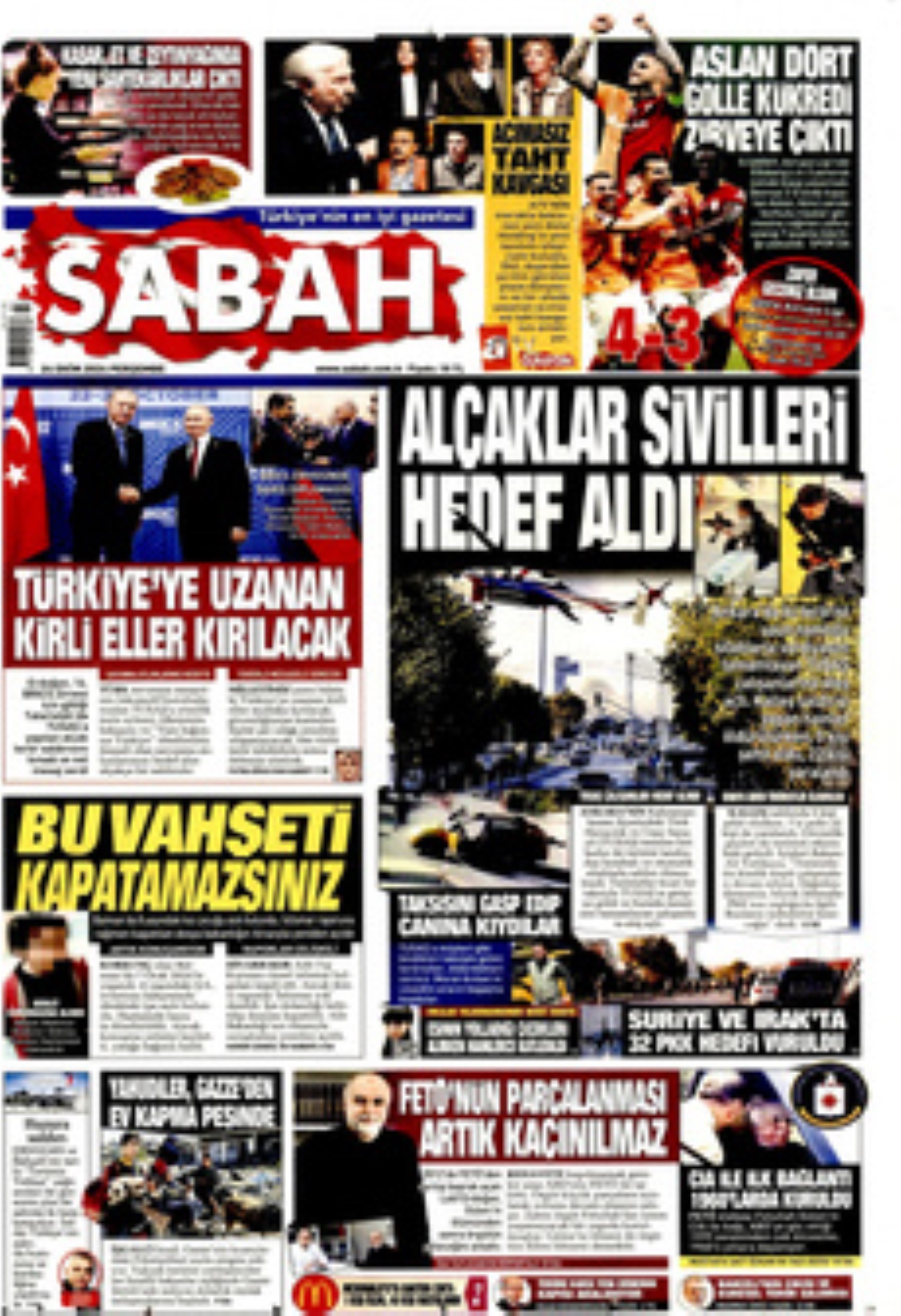 TUSAŞ'a hain terör saldırısı! Gazete manşetleri nasıl gördü?