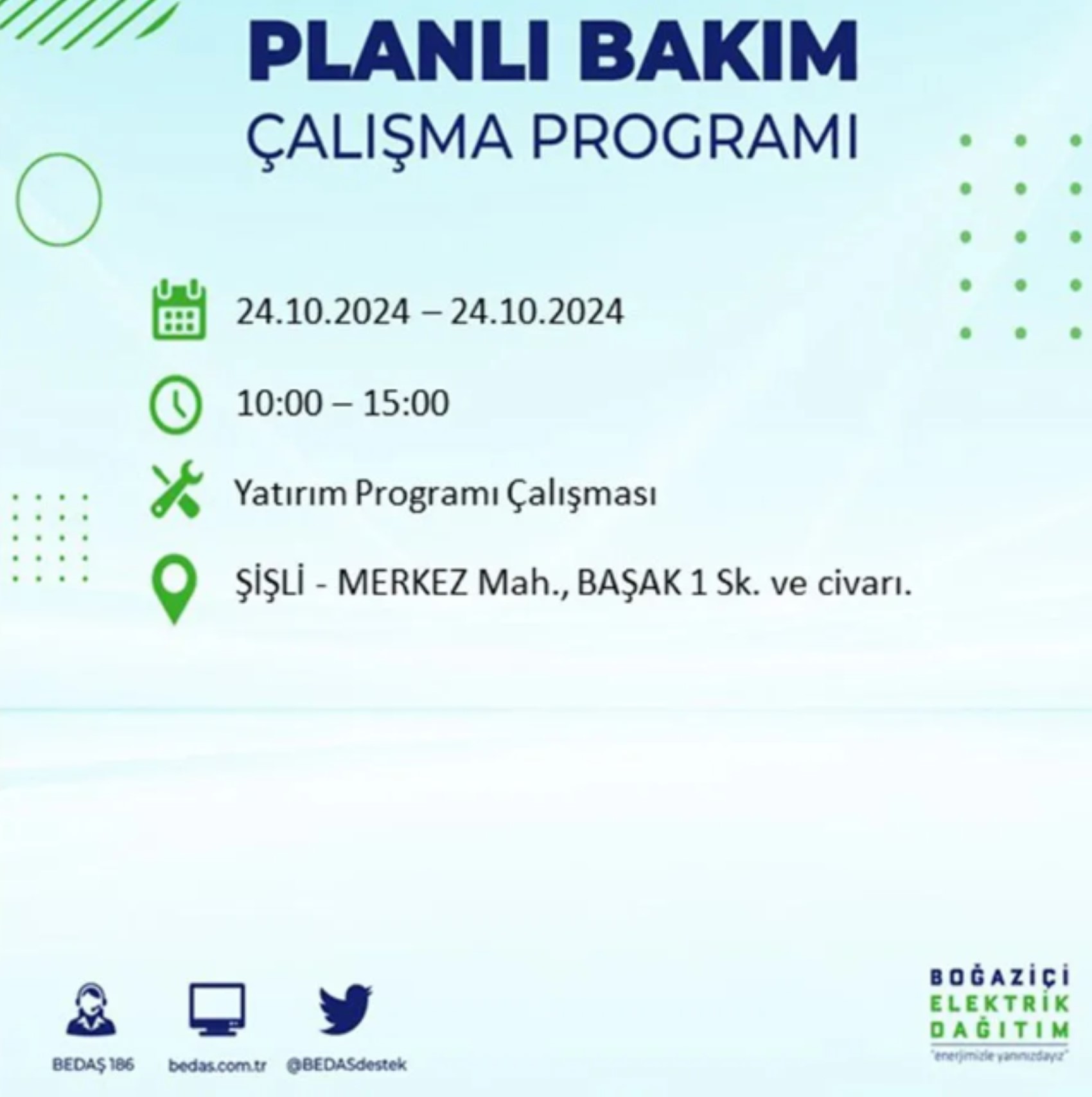 İstanbul'da elektrik kesintisi: 24 Ekim'de hangi mahalleler etkilenecek?