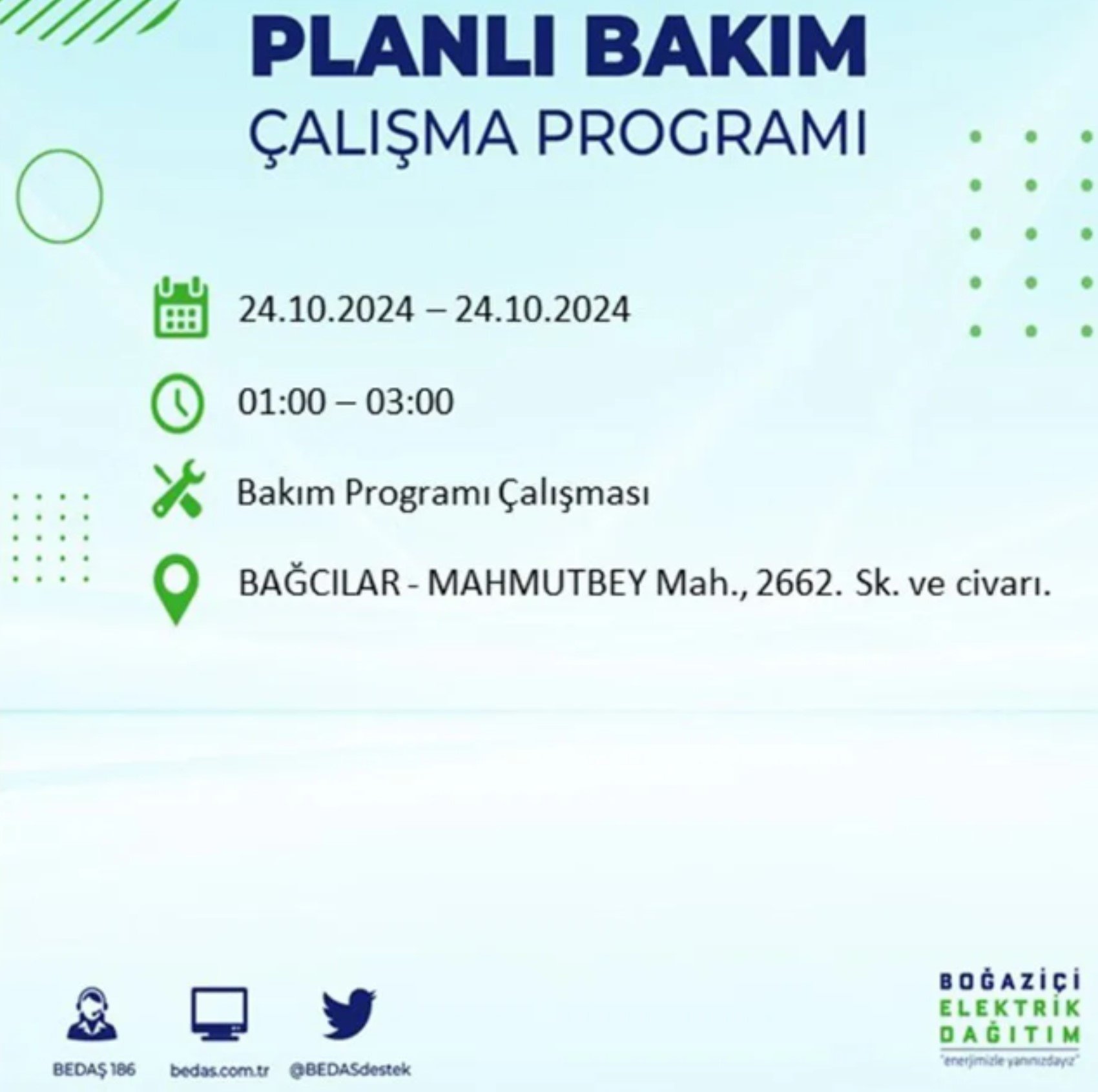 İstanbul'da elektrik kesintisi: 24 Ekim'de hangi mahalleler etkilenecek?