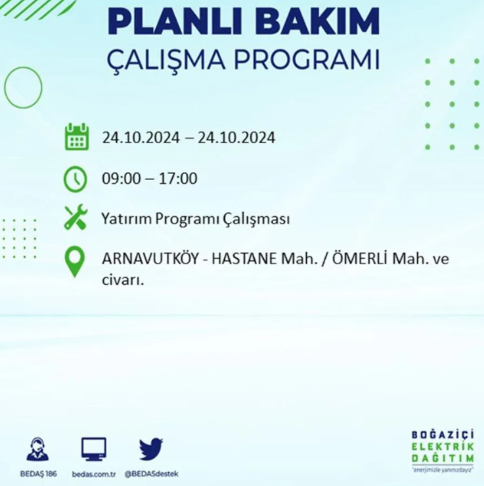 İstanbul'da elektrik kesintisi: 24 Ekim'de hangi mahalleler etkilenecek?