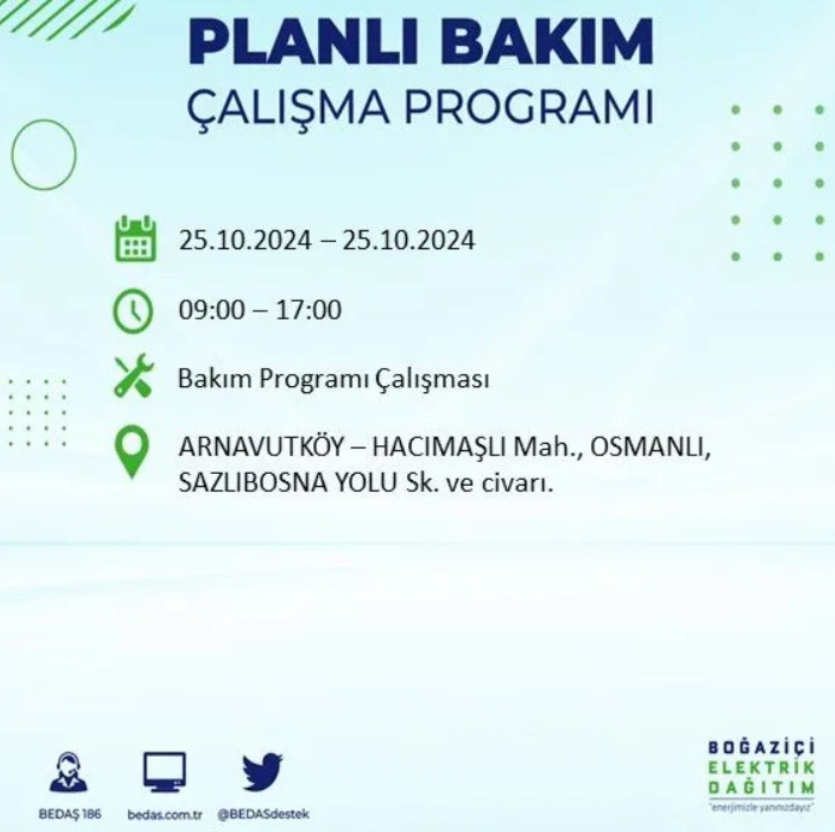 İstanbul'da elektrik kesintisi: 25 Ekim'de hangi mahalleler etkilenecek?