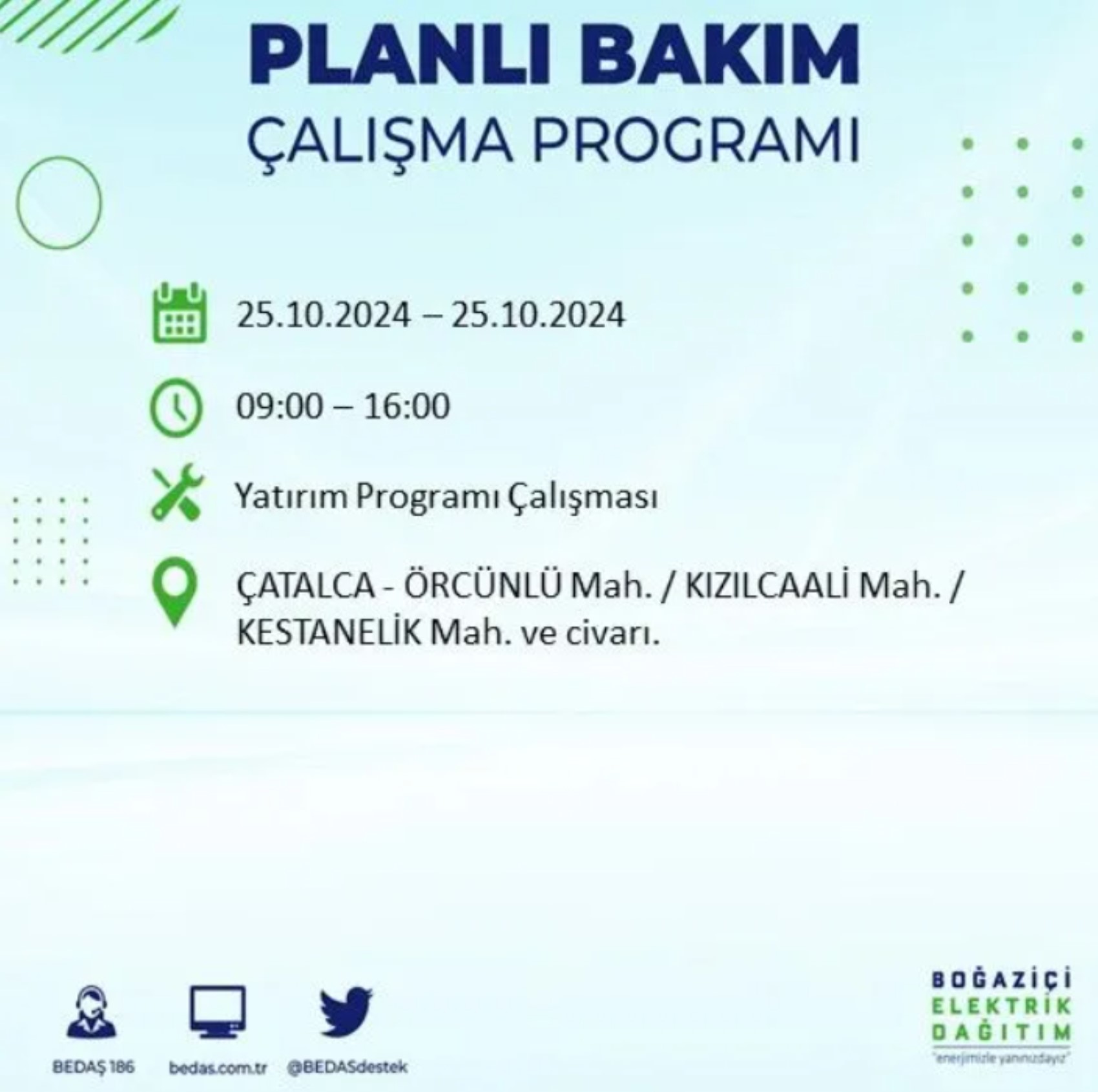 İstanbul'da elektrik kesintisi: 25 Ekim'de hangi mahalleler etkilenecek?