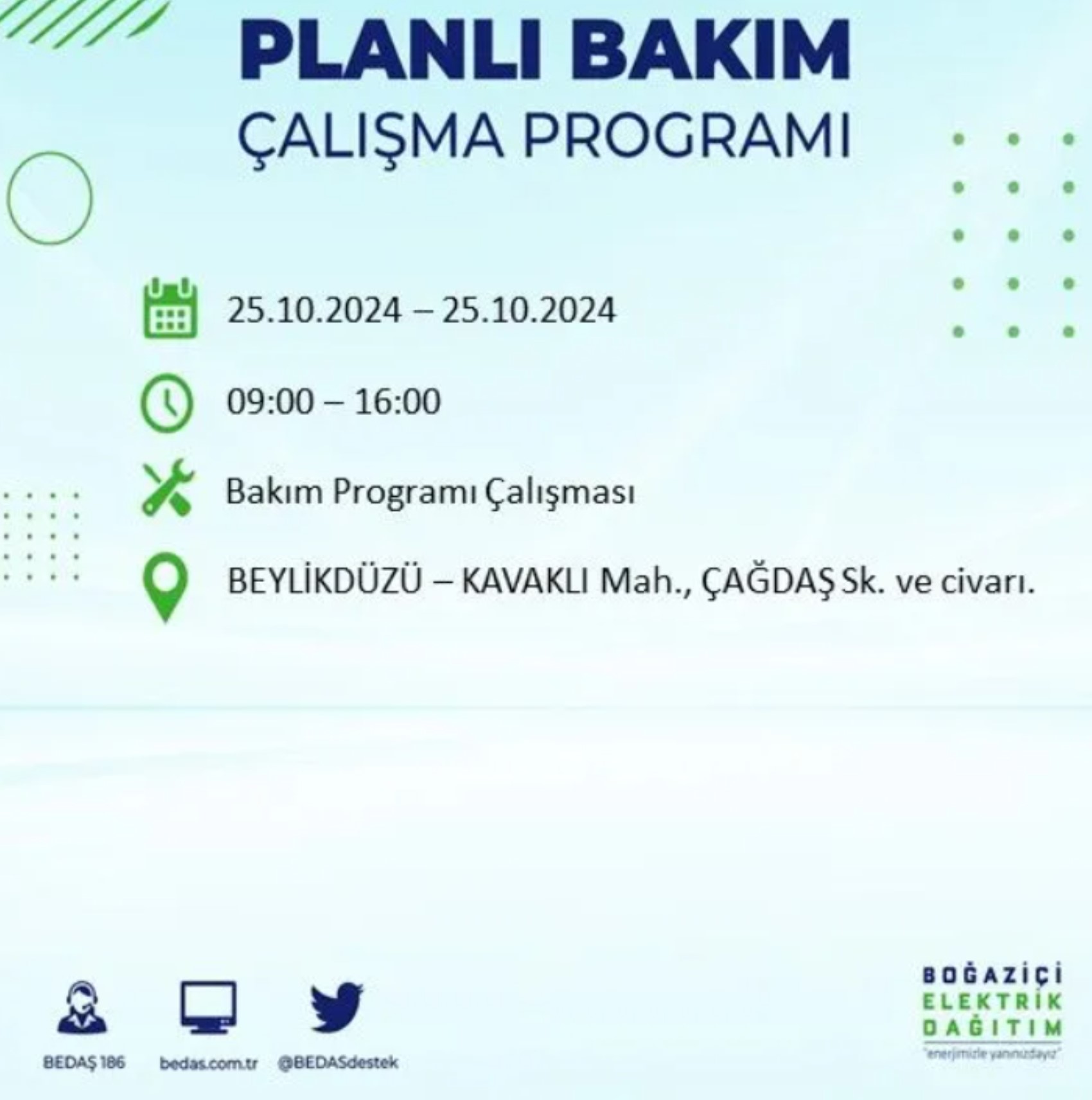 İstanbul'da elektrik kesintisi: 25 Ekim'de hangi mahalleler etkilenecek?