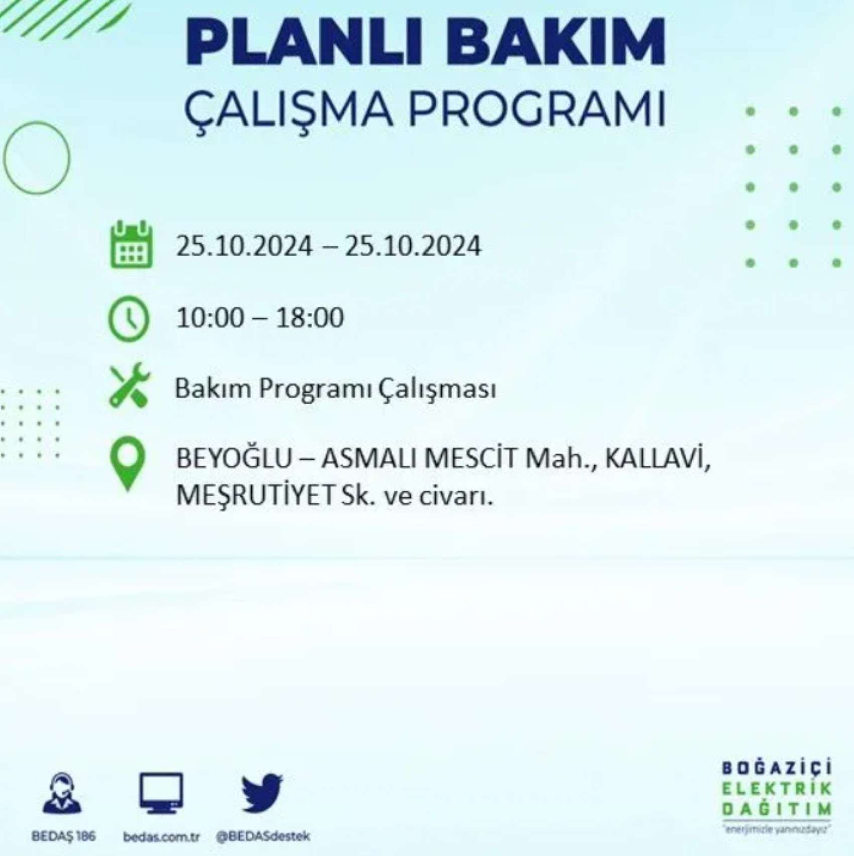 İstanbul'da elektrik kesintisi: 25 Ekim'de hangi mahalleler etkilenecek?