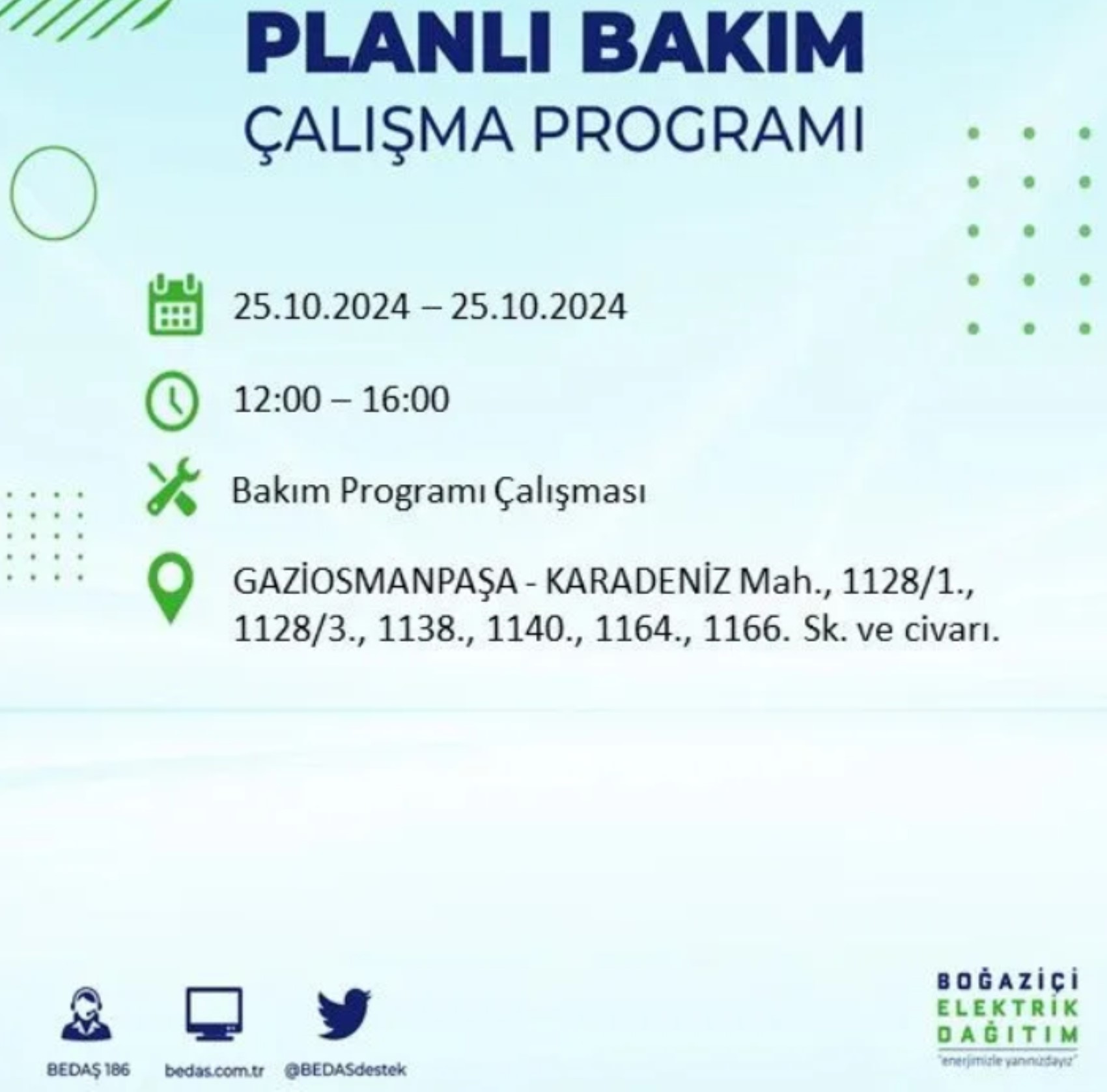 İstanbul'da elektrik kesintisi: 25 Ekim'de hangi mahalleler etkilenecek?