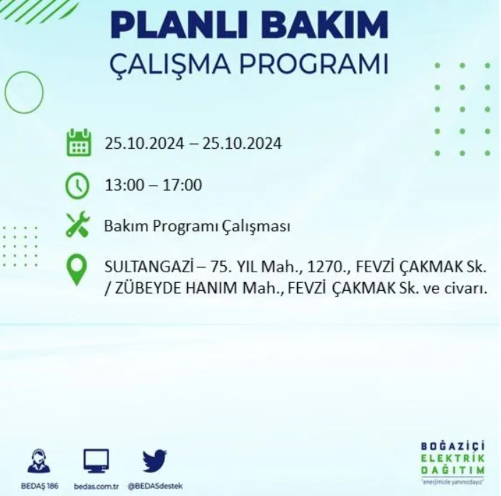 İstanbul'da elektrik kesintisi: 25 Ekim'de hangi mahalleler etkilenecek?