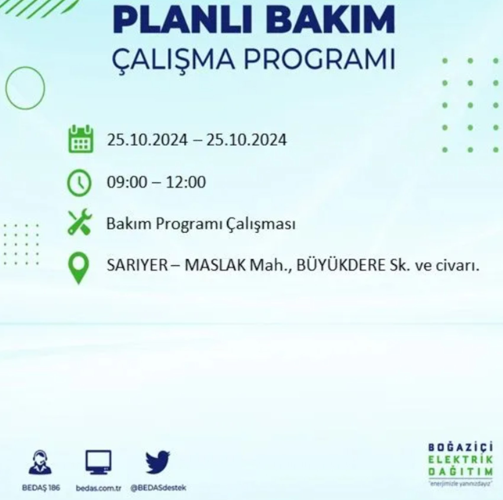 İstanbul'da elektrik kesintisi: 25 Ekim'de hangi mahalleler etkilenecek?