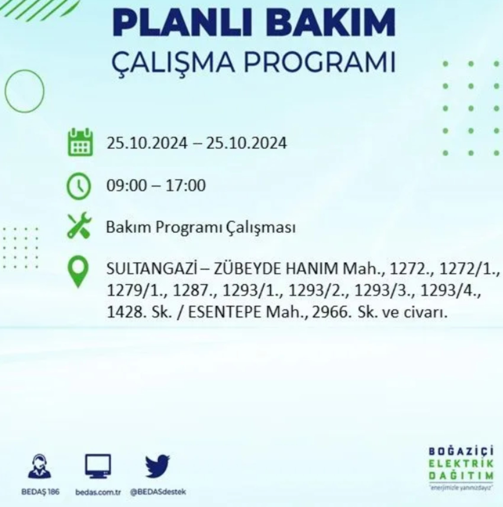 İstanbul'da elektrik kesintisi: 25 Ekim'de hangi mahalleler etkilenecek?