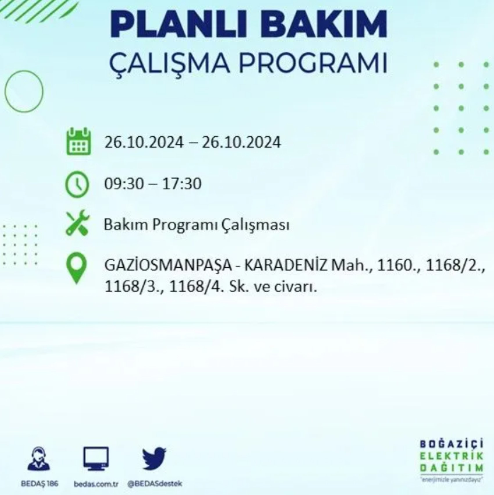 İstanbul'da elektrik kesintisi: 26 Ekim'de hangi mahalleler etkilenecek?