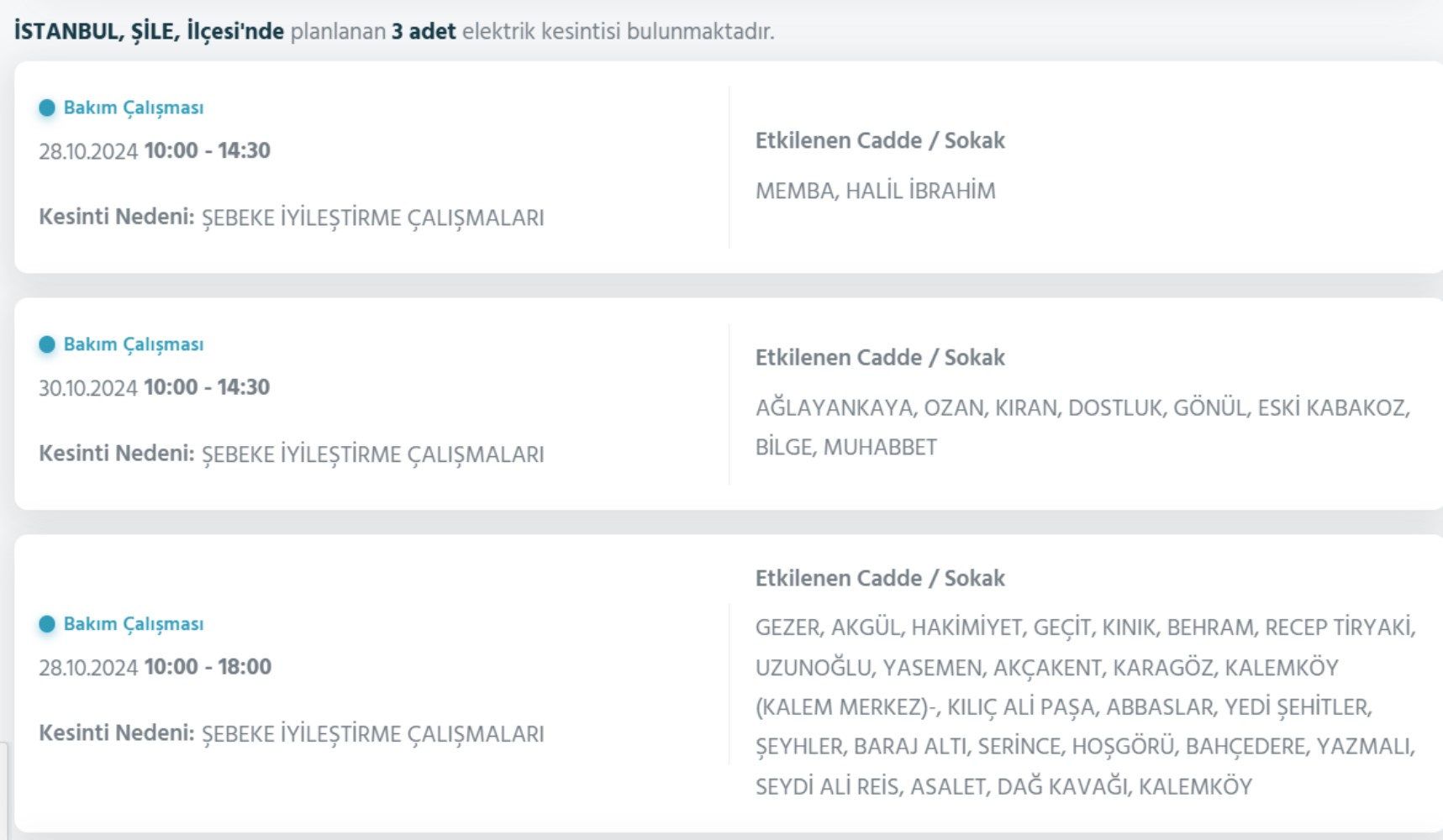 İstanbul'da elektrik kesintisi: 27 Ekim'de hangi mahalleler etkilenecek? AYEDAŞ, BEDAŞ...