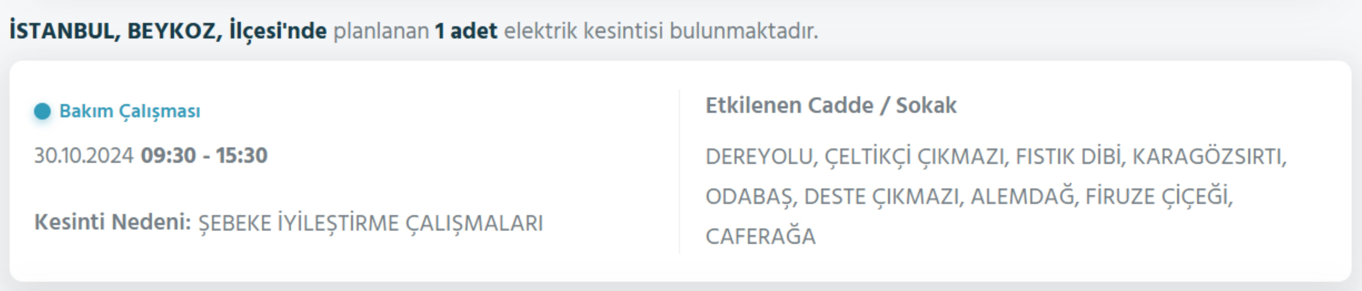 İstanbul'da elektrik kesintisi: 27 Ekim'de hangi mahalleler etkilenecek? AYEDAŞ, BEDAŞ...