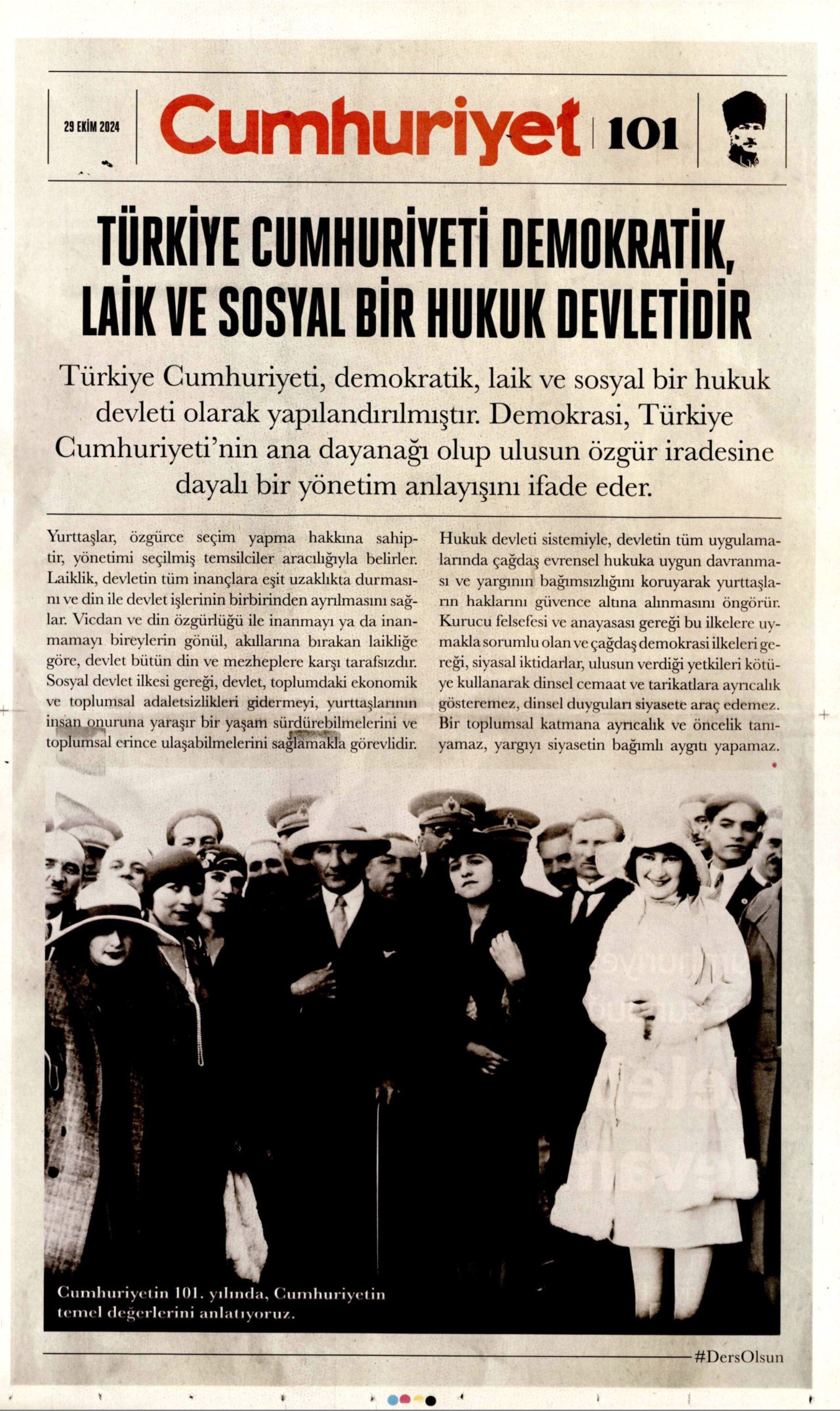 Gazetelerin Cumhuriyet Bayramı manşetleri (29 Ekim 2024)