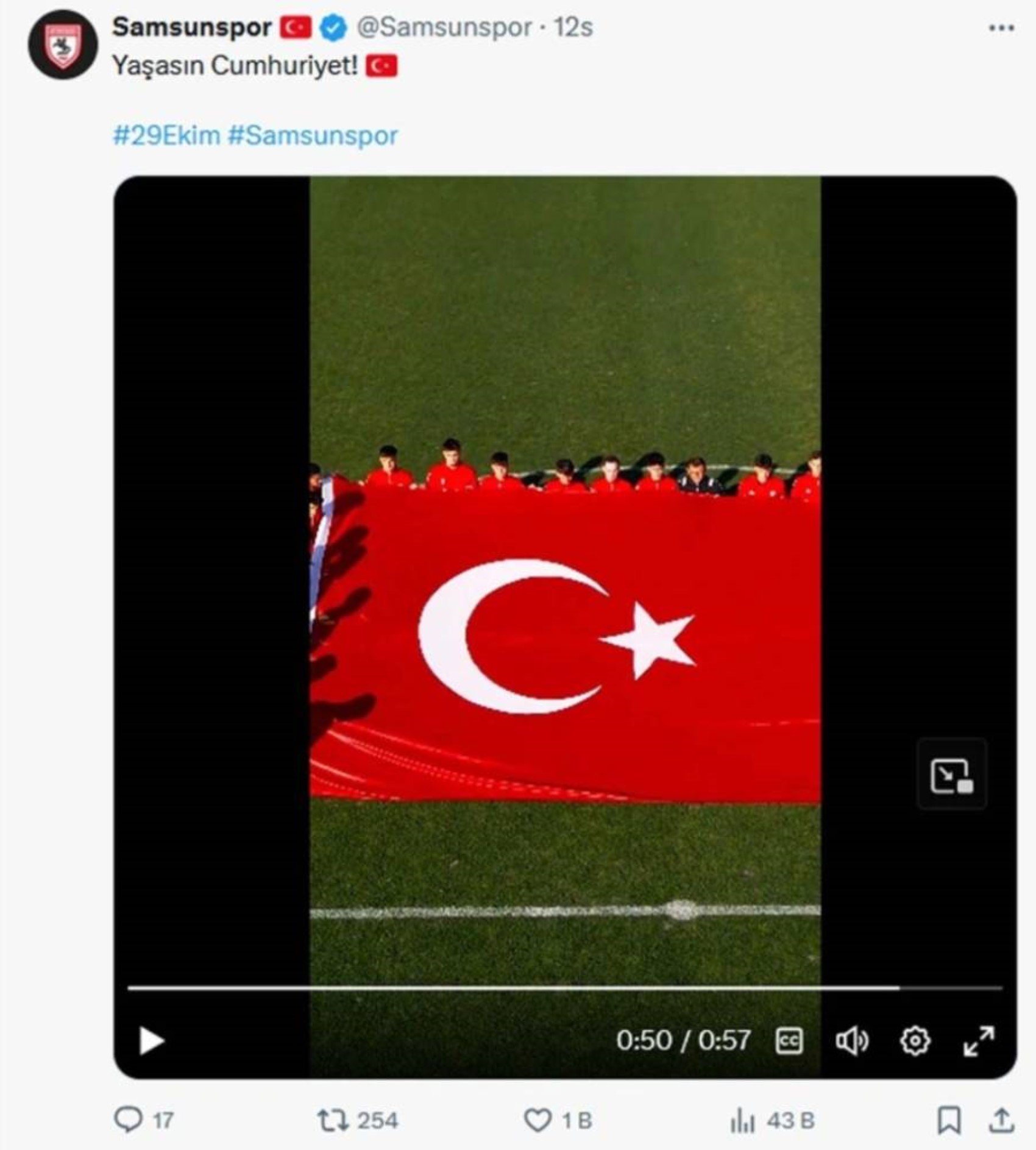 Spor camiasından art arda 29 Ekim Cumhuriyet Bayramı mesajları!