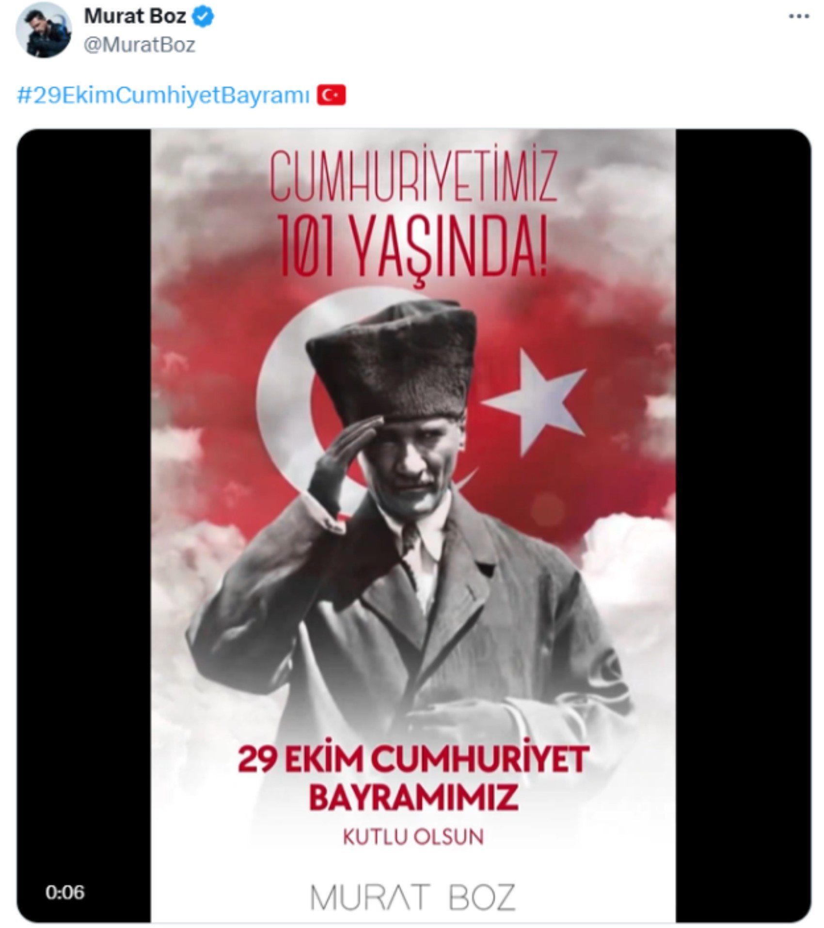 Ünlülerden 29 Ekim Cumhuriyet Bayramı paylaşımları