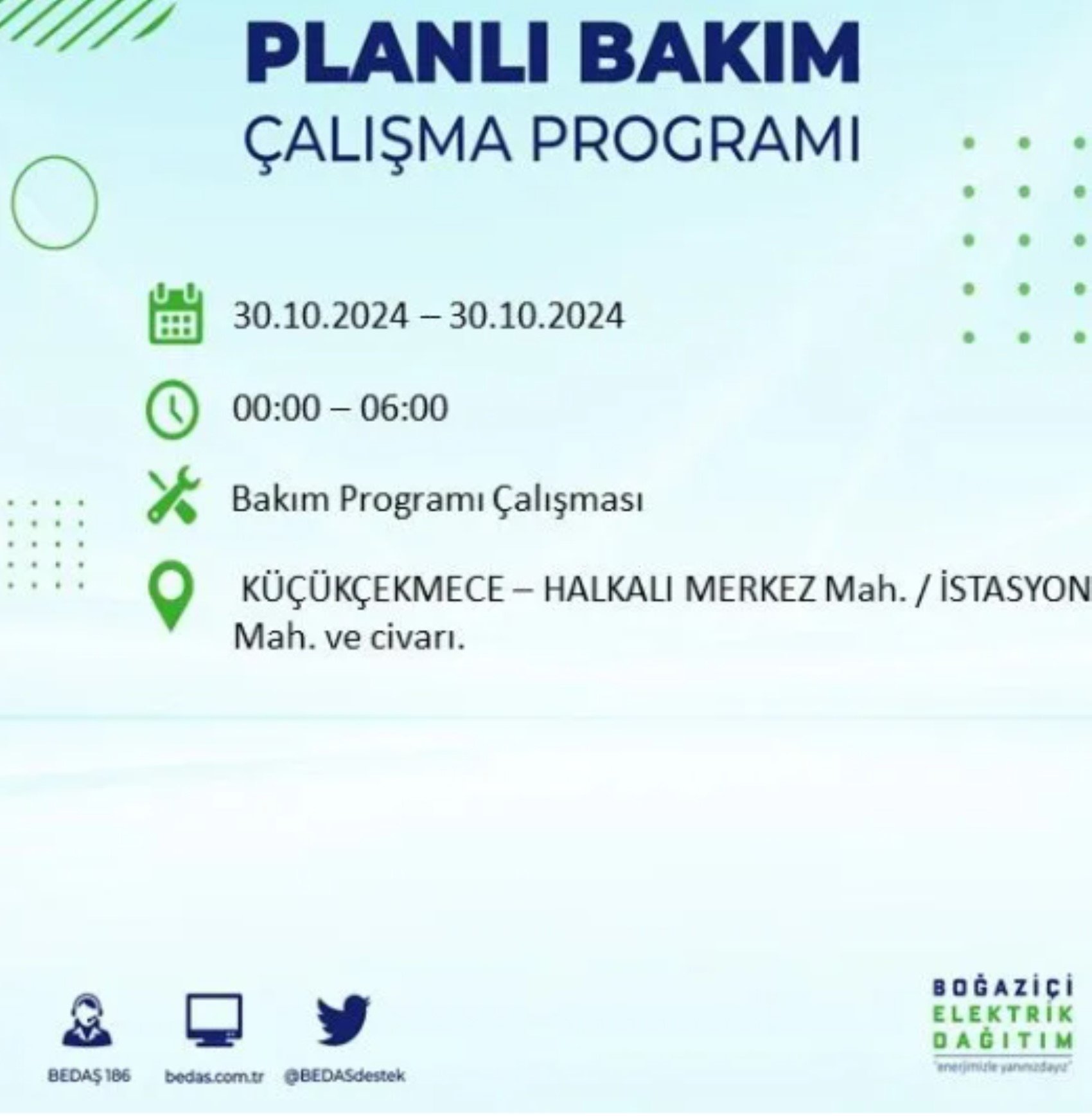 İstanbul'da elektrik kesintisi: 30  Ekim'de hangi mahalleler etkilenecek?