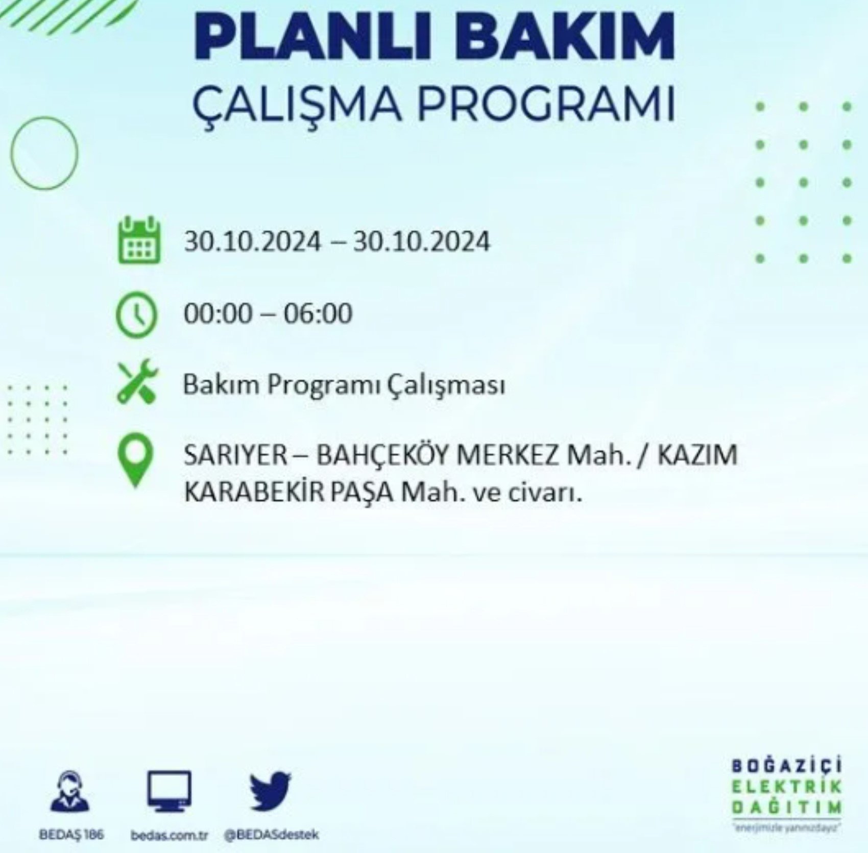 İstanbul'da elektrik kesintisi: 30  Ekim'de hangi mahalleler etkilenecek?