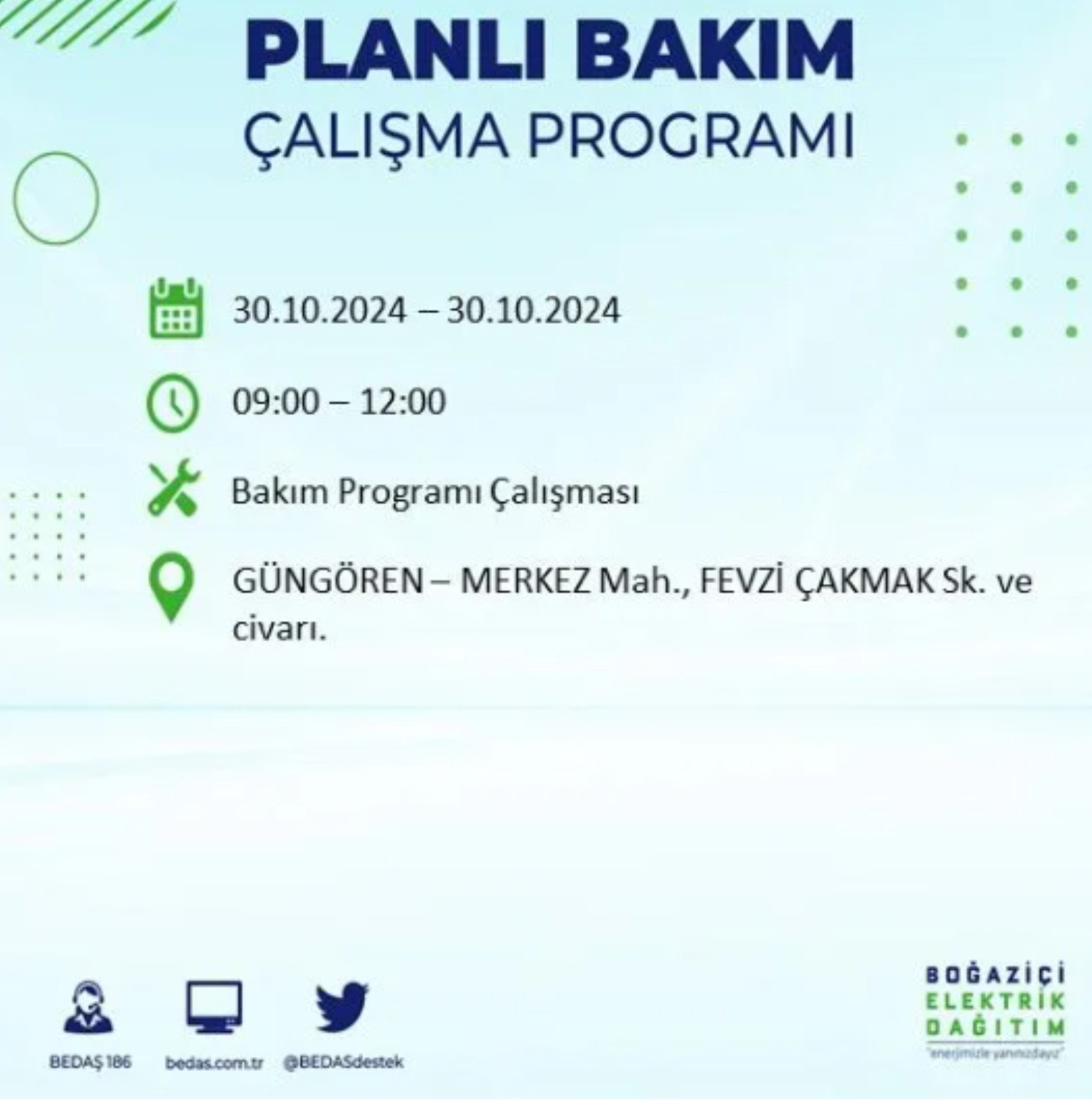 İstanbul'da elektrik kesintisi: 30  Ekim'de hangi mahalleler etkilenecek?