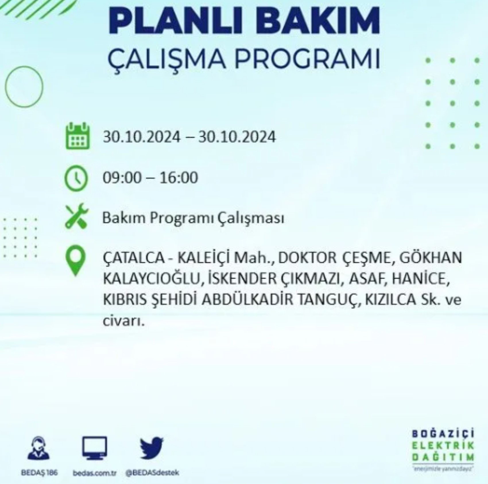 İstanbul'da elektrik kesintisi: 30  Ekim'de hangi mahalleler etkilenecek?