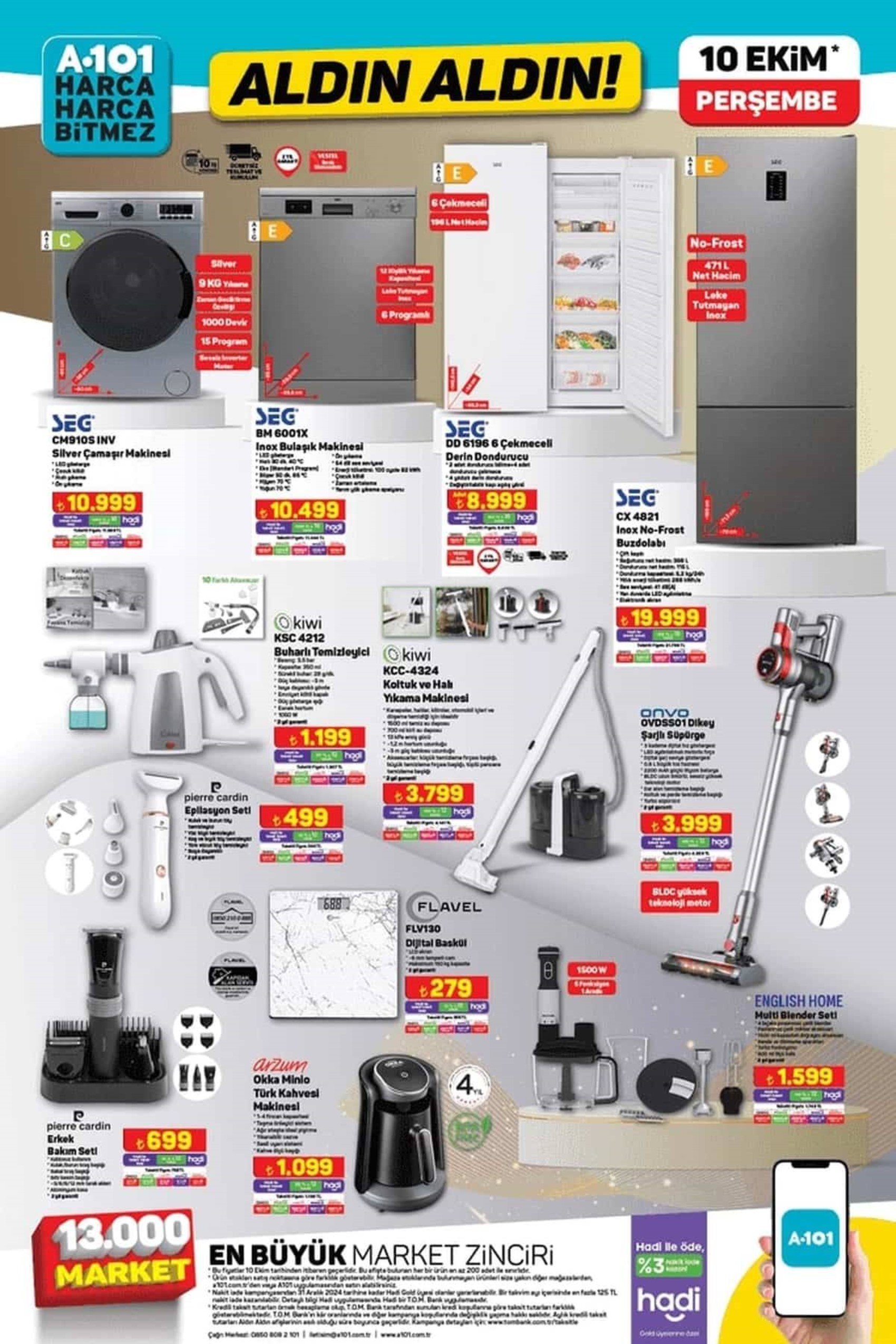 A101 10 Ekim 2024 Aktüel ürünler kataloğu yayınlandı: Fırsatlarla dolu yeni ürünler raflarda!