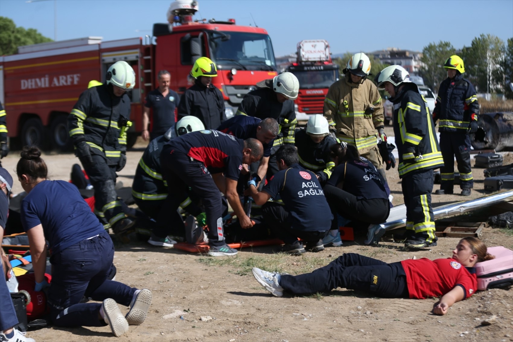Esercitazione di incidente aereo all'aeroporto di Çanakkale: simulato uno scenario di emergenza
