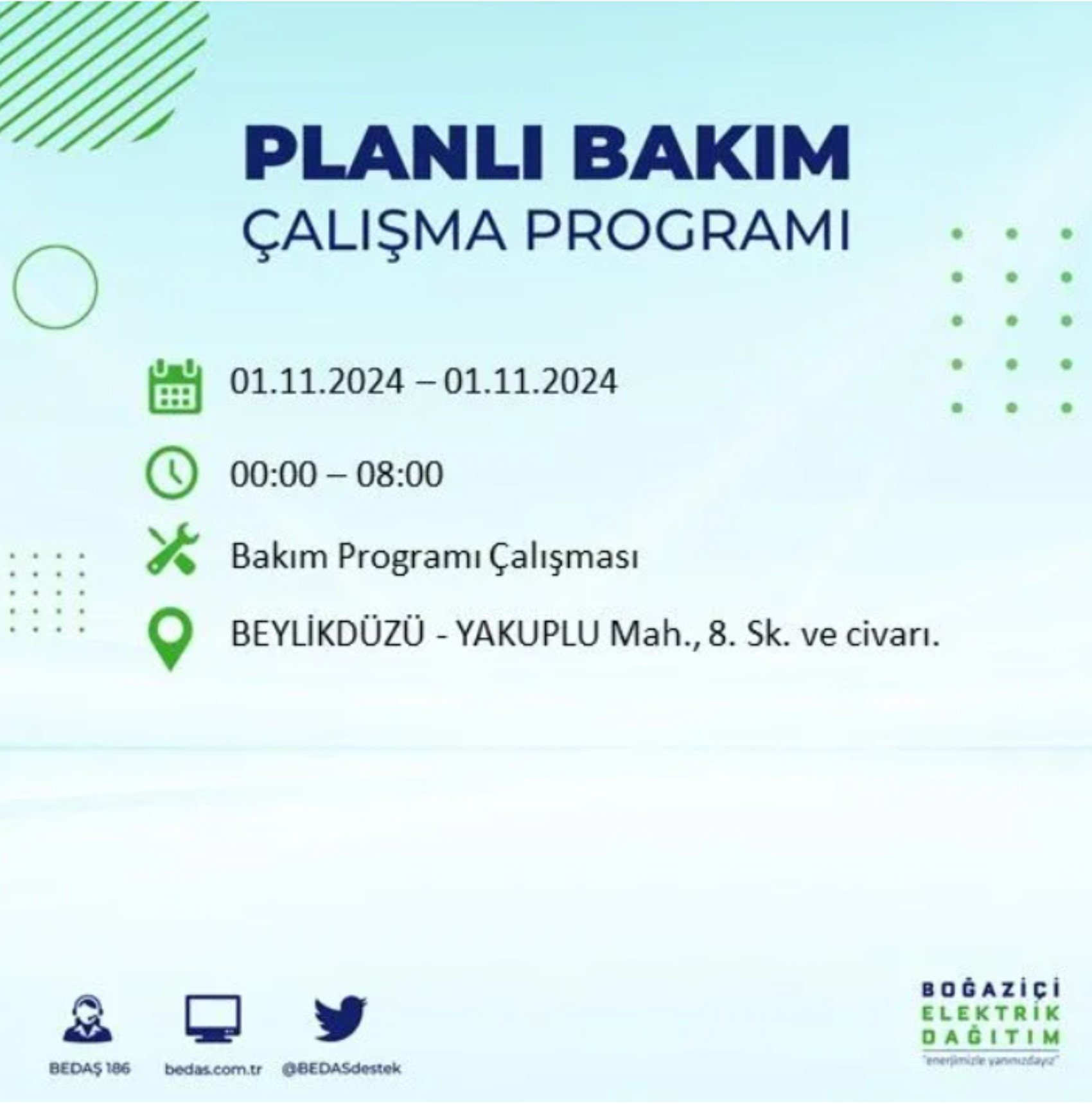 İstanbul'da elektrik kesintisi: 1 Kasım'da hangi mahalleler etkilenecek?