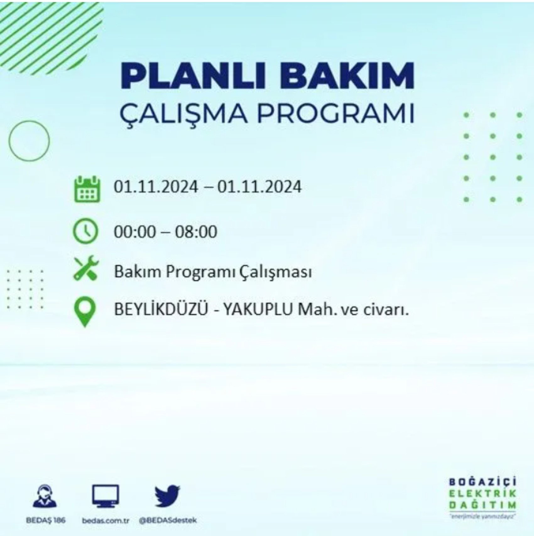 İstanbul'da elektrik kesintisi: 1 Kasım'da hangi mahalleler etkilenecek?