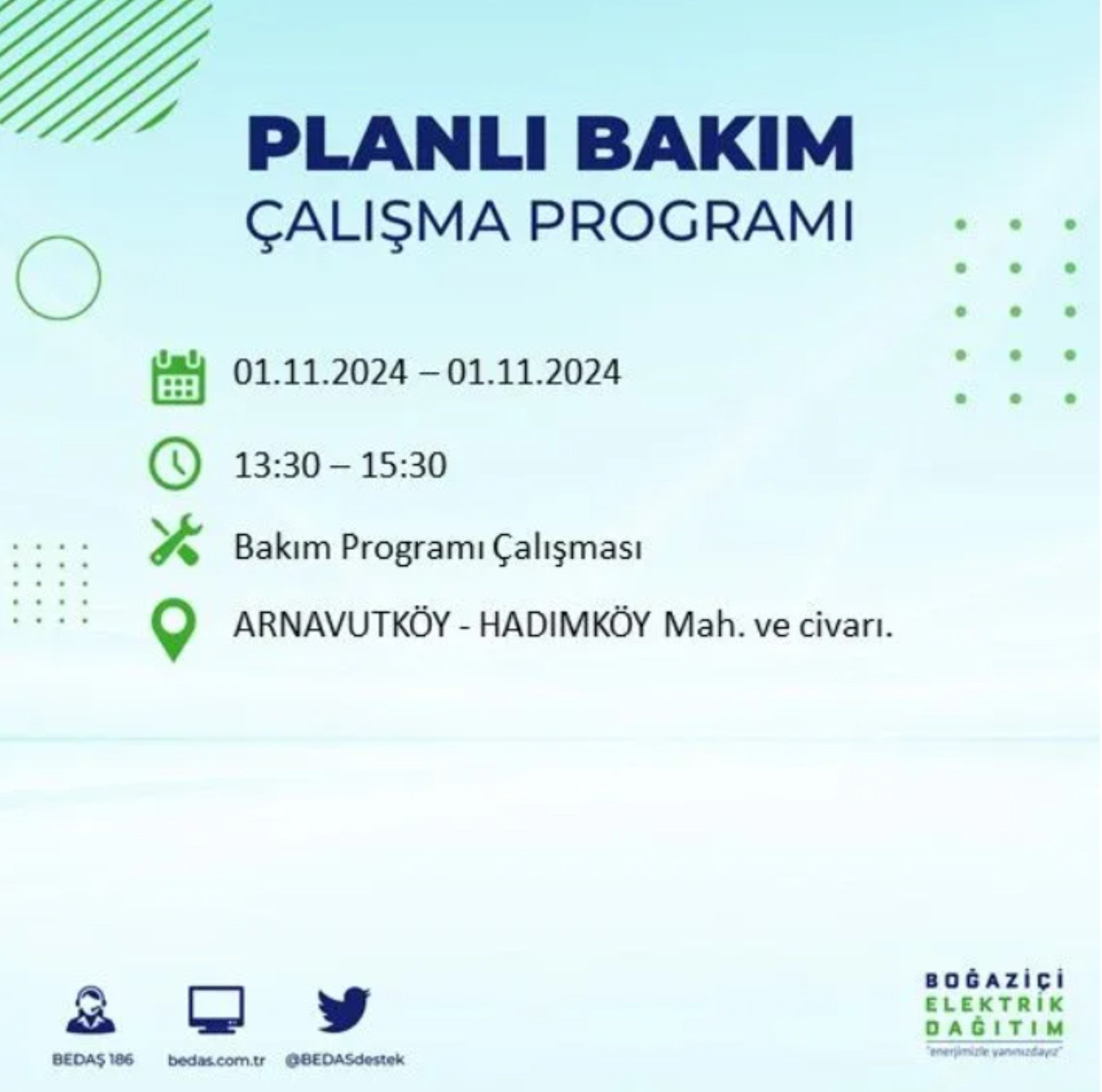 İstanbul'da elektrik kesintisi: 1 Kasım'da hangi mahalleler etkilenecek?