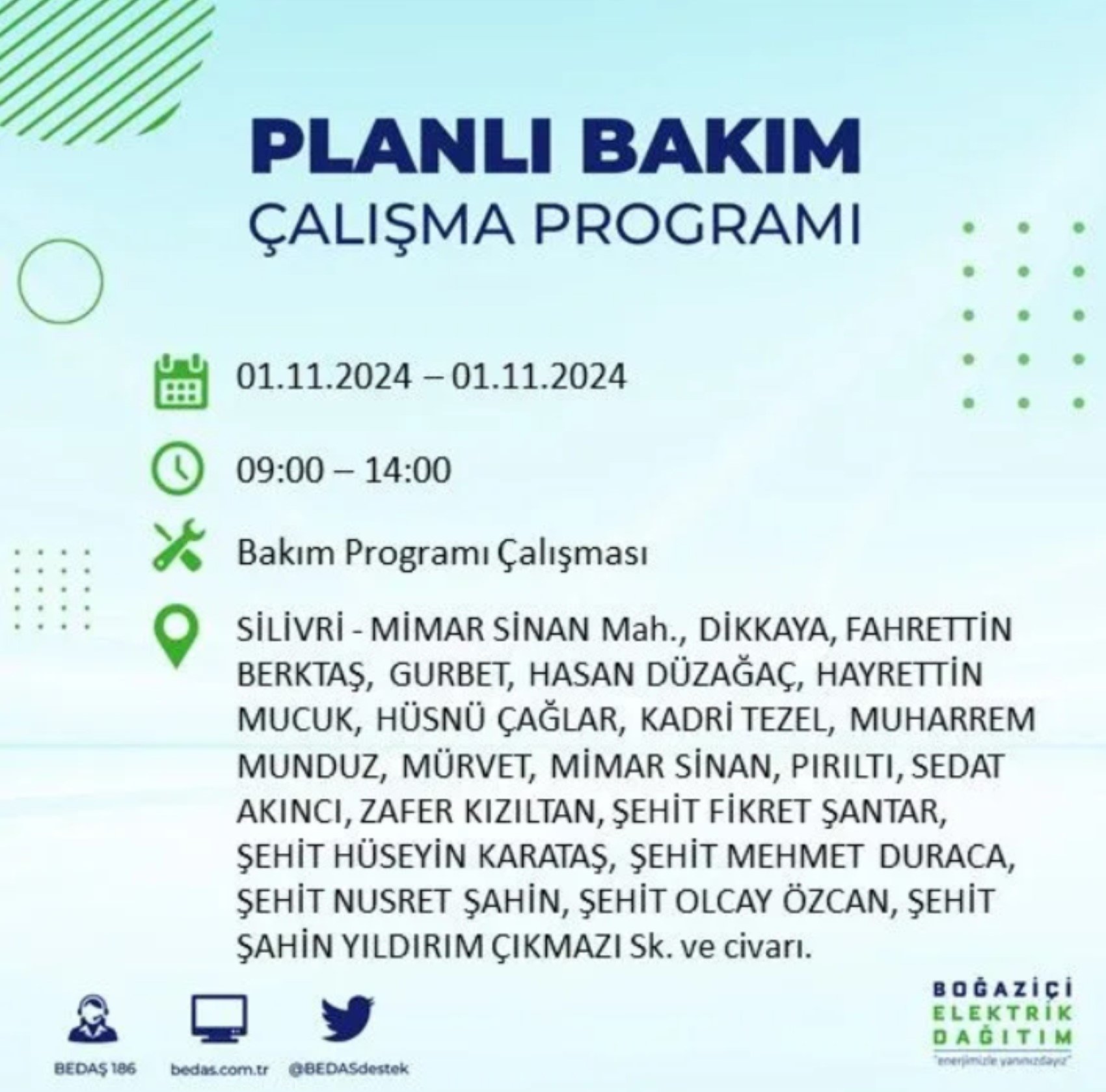 İstanbul'da elektrik kesintisi: 1 Kasım'da hangi mahalleler etkilenecek?