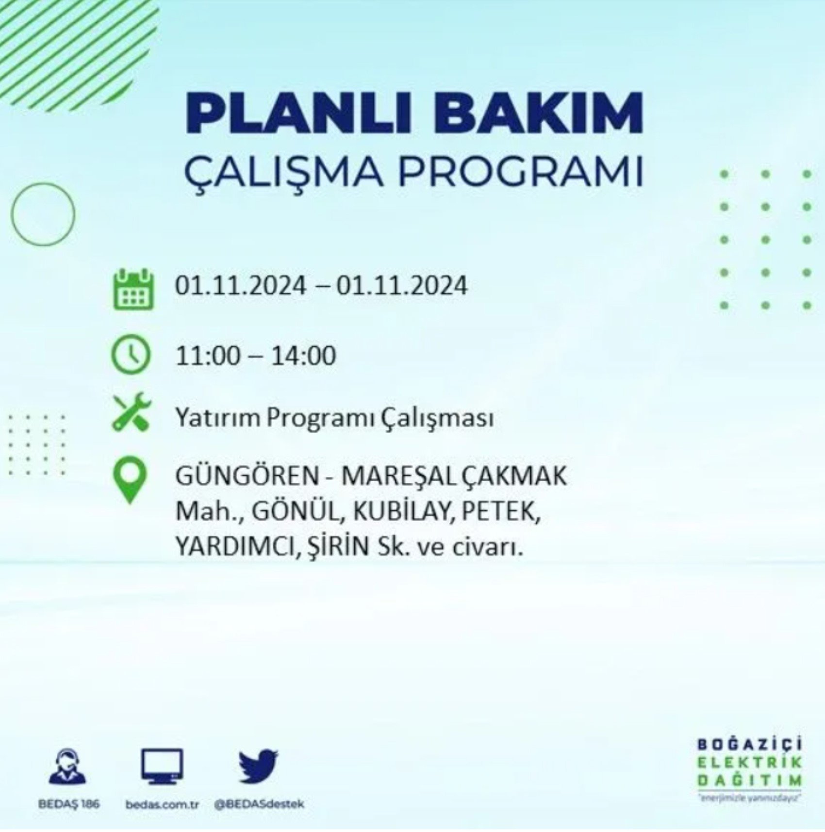 İstanbul'da elektrik kesintisi: 1 Kasım'da hangi mahalleler etkilenecek?