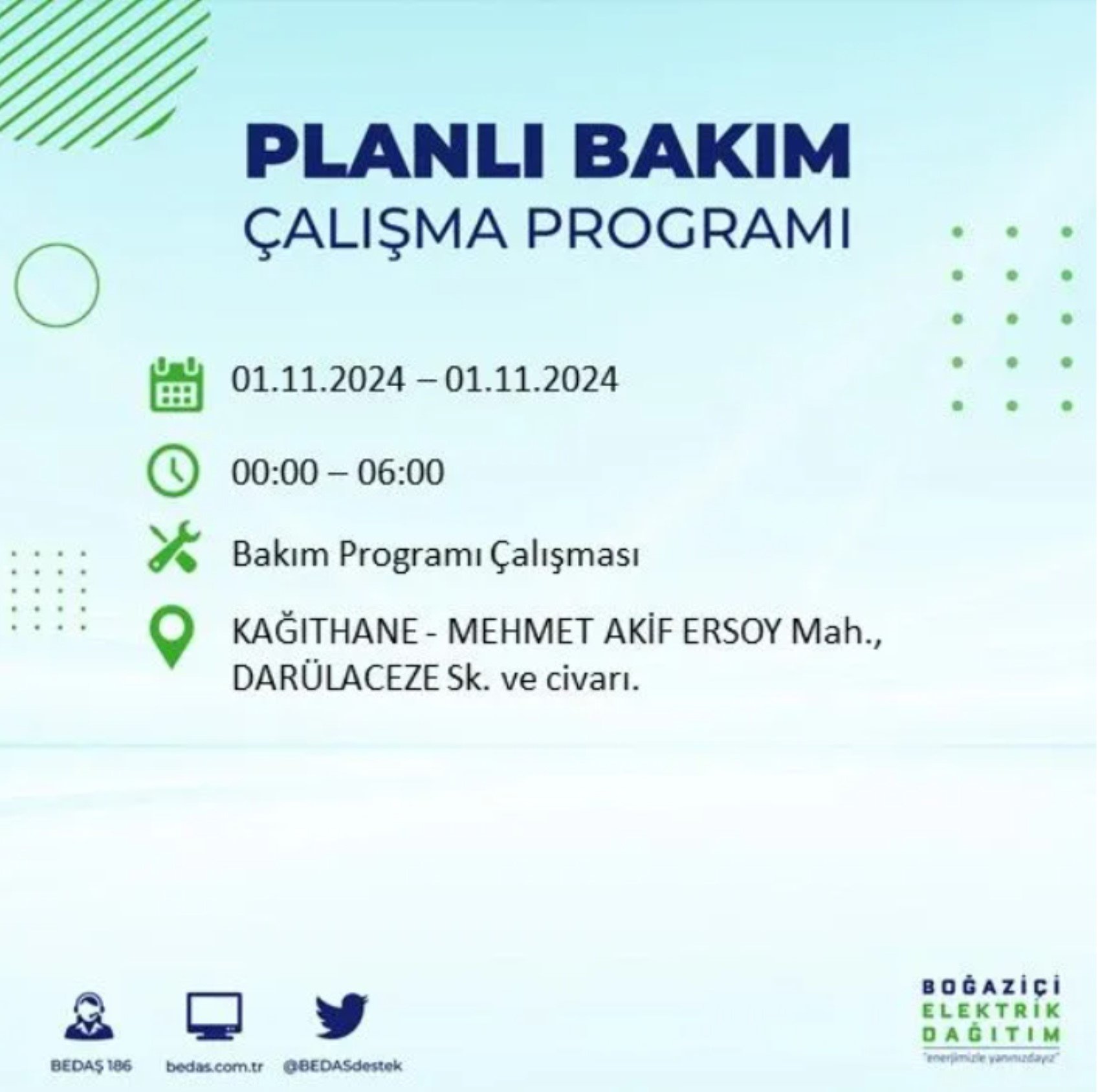 İstanbul'da elektrik kesintisi: 1 Kasım'da hangi mahalleler etkilenecek?