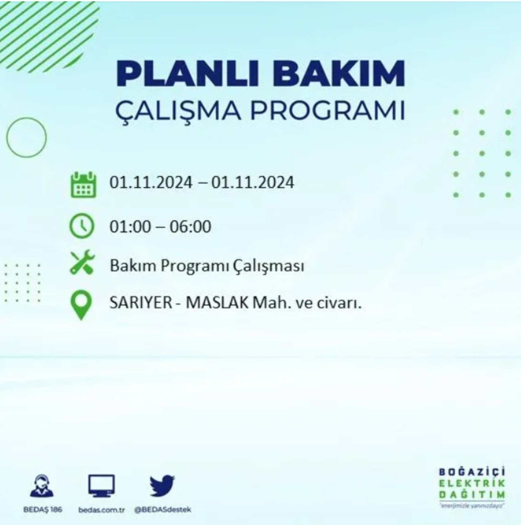 İstanbul'da elektrik kesintisi: 1 Kasım'da hangi mahalleler etkilenecek?