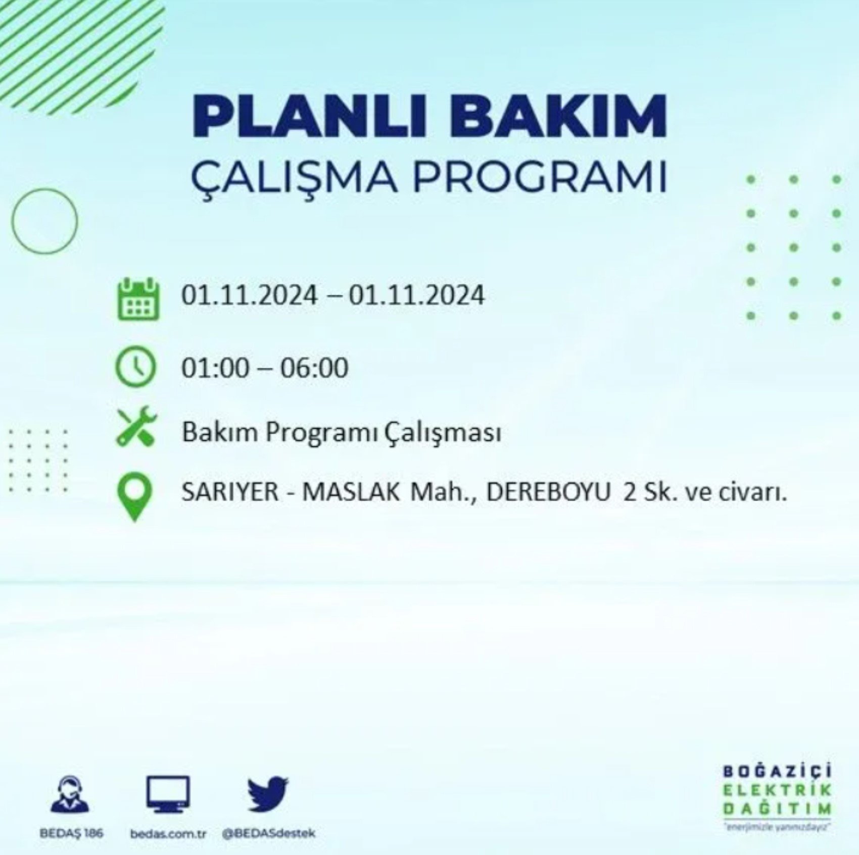 İstanbul'da elektrik kesintisi: 1 Kasım'da hangi mahalleler etkilenecek?