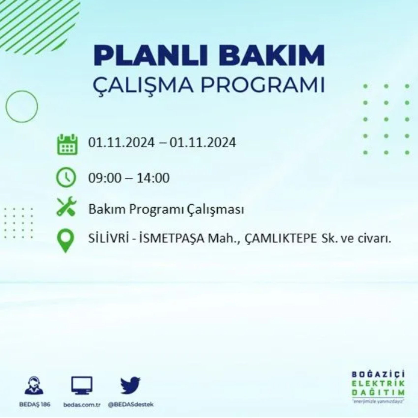 İstanbul'da elektrik kesintisi: 1 Kasım'da hangi mahalleler etkilenecek?