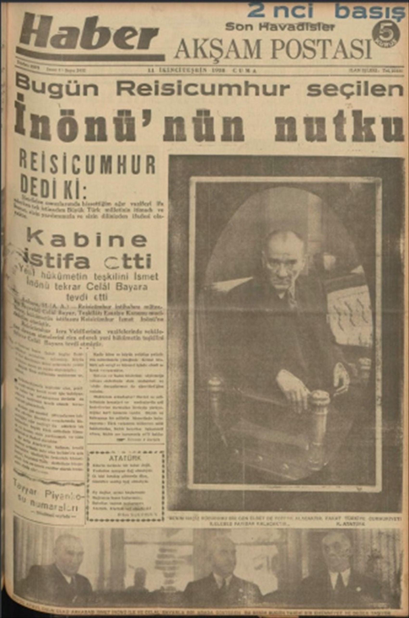 10 Kasım 1938 gazete manşetleri: Sen ölmezsin Atatürk!