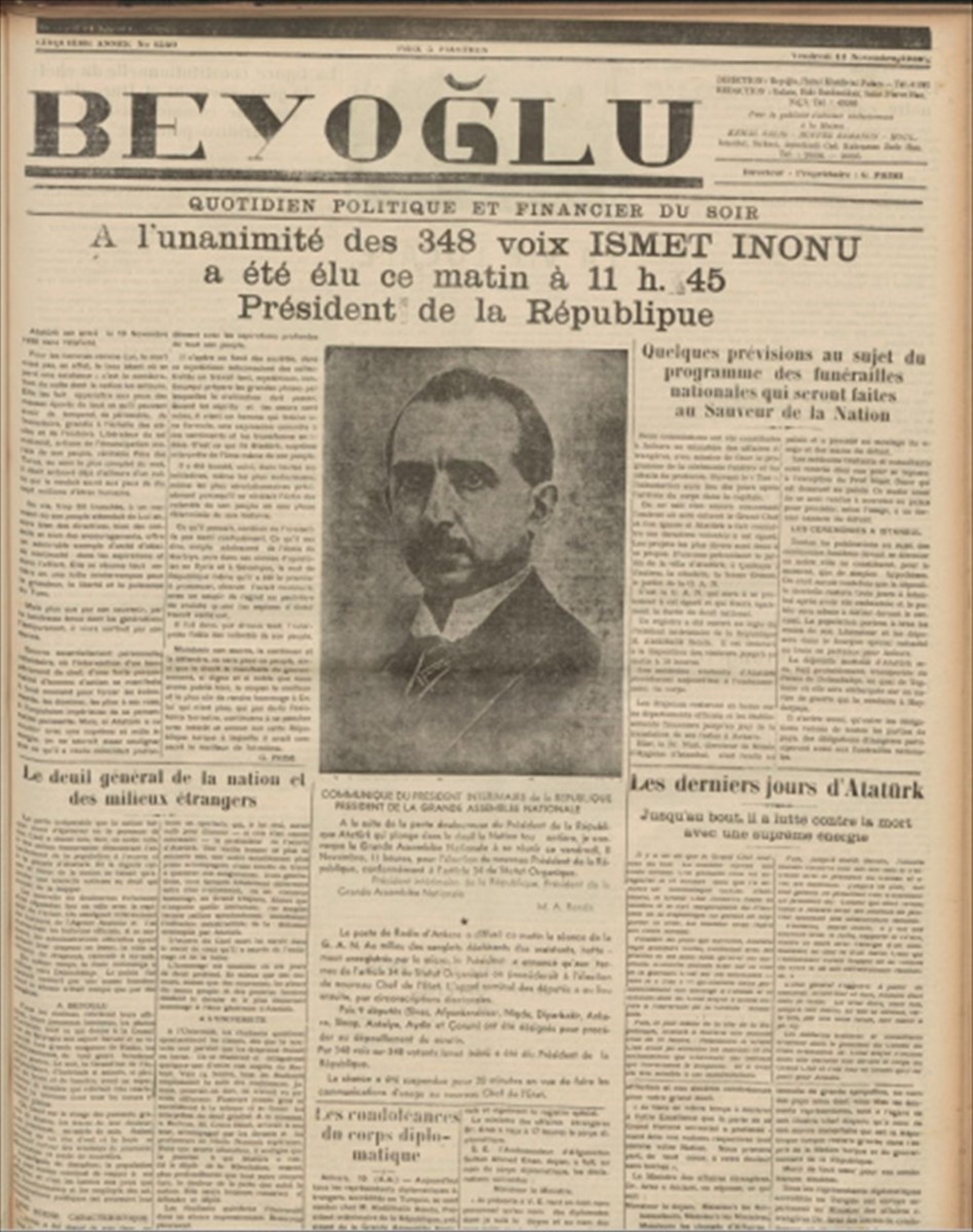 10 Kasım 1938 gazete manşetleri: Sen ölmezsin Atatürk!