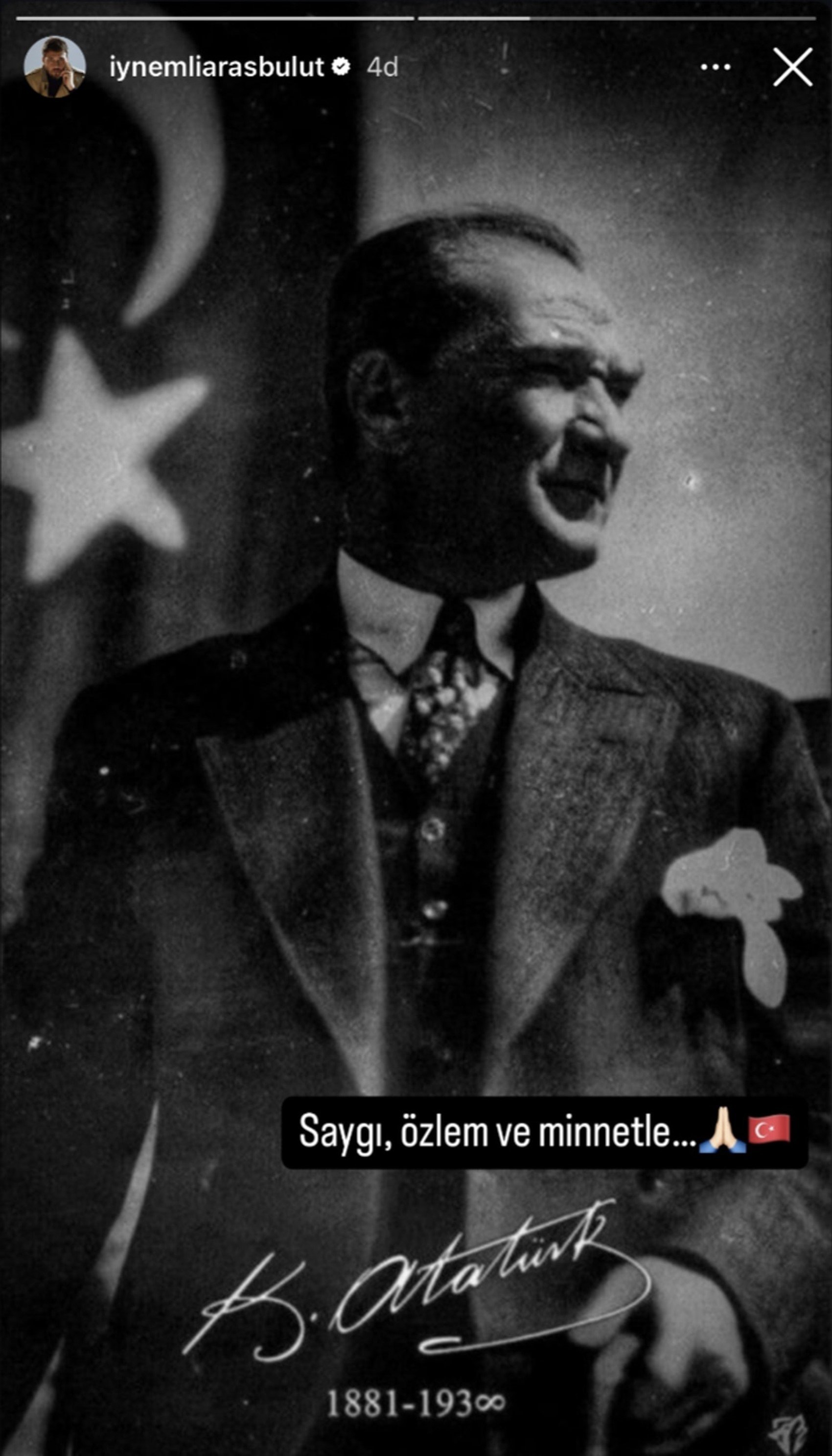 Mustafa Kemal Atatürk'ü böyle andılar... Ünlülerin 10 Kasım paylaşımları