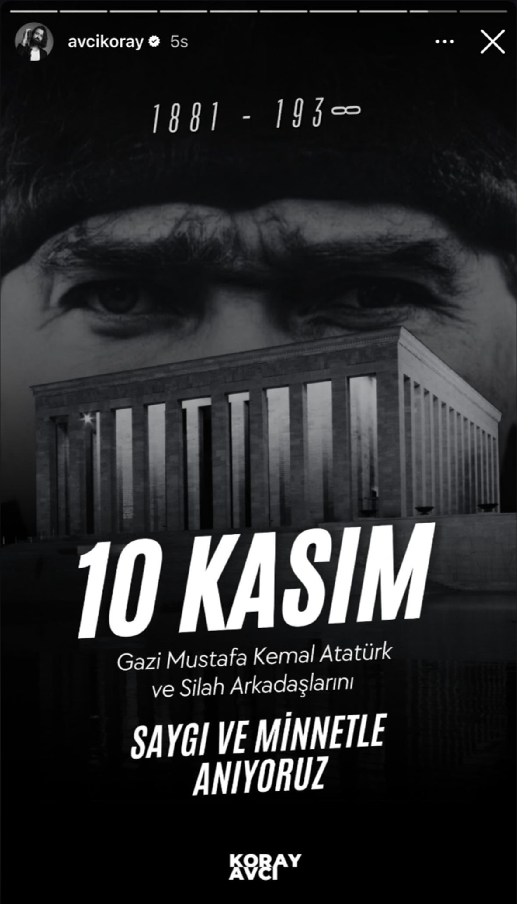 Mustafa Kemal Atatürk'ü böyle andılar... Ünlülerin 10 Kasım paylaşımları