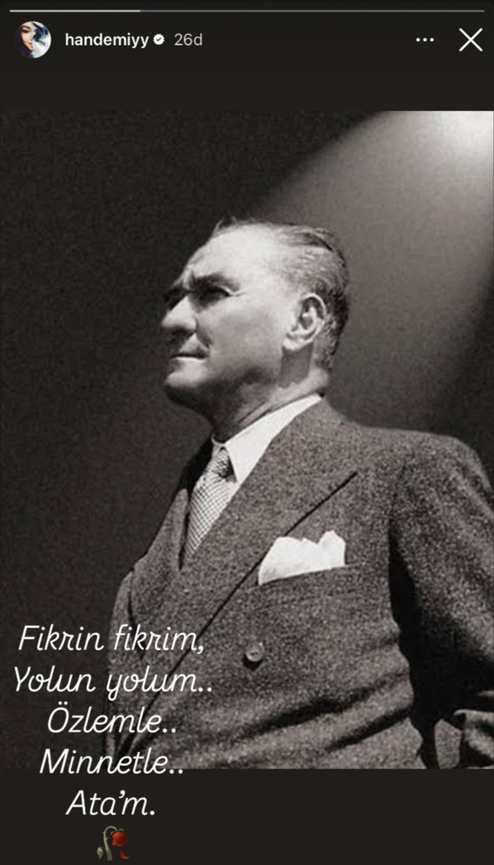 Mustafa Kemal Atatürk'ü böyle andılar... Ünlülerin 10 Kasım paylaşımları