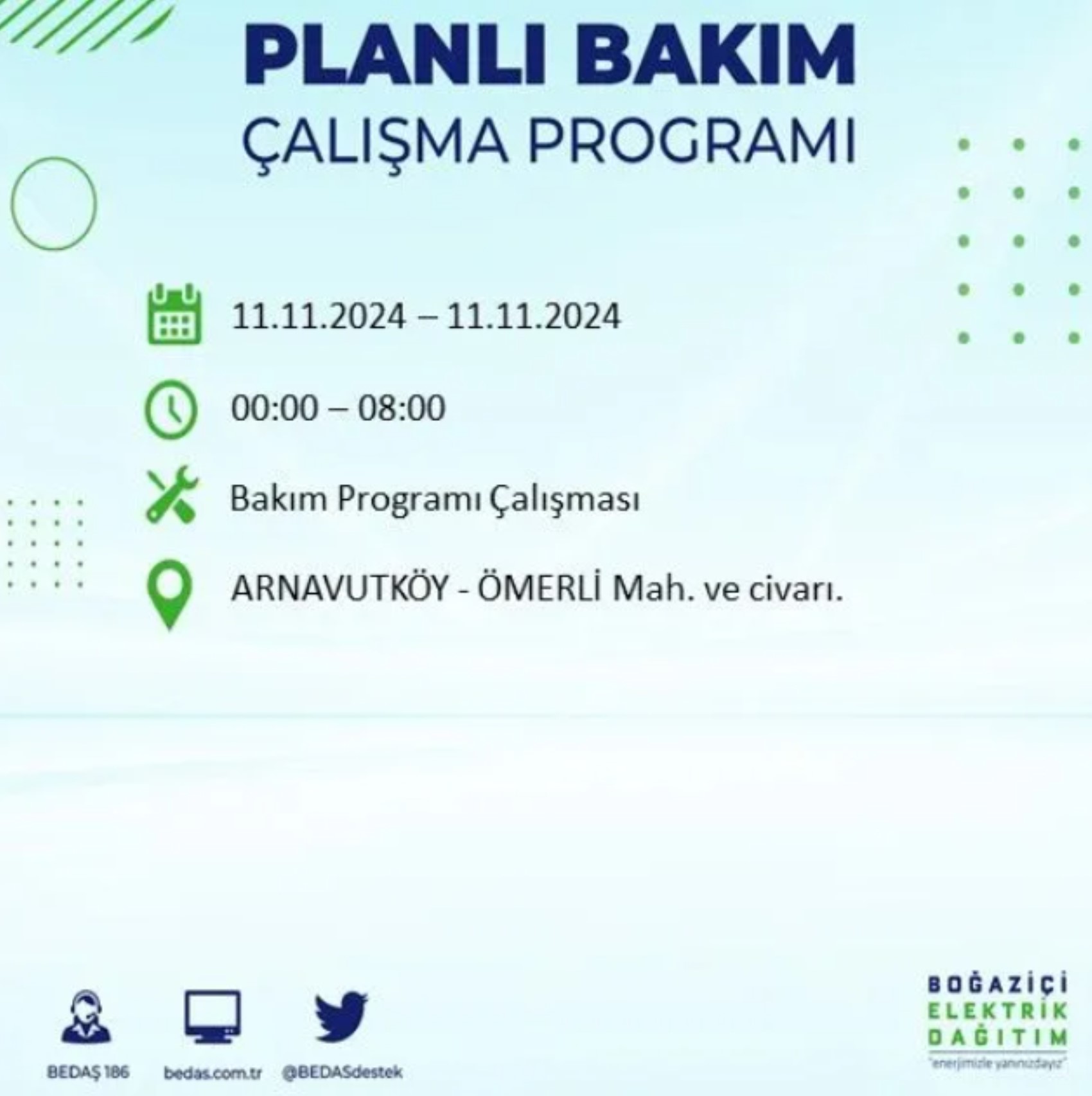 BEDAŞ açıkladı... İstanbul'da elektrik kesintisi: 11 Kasım'da hangi mahalleler etkilenecek?