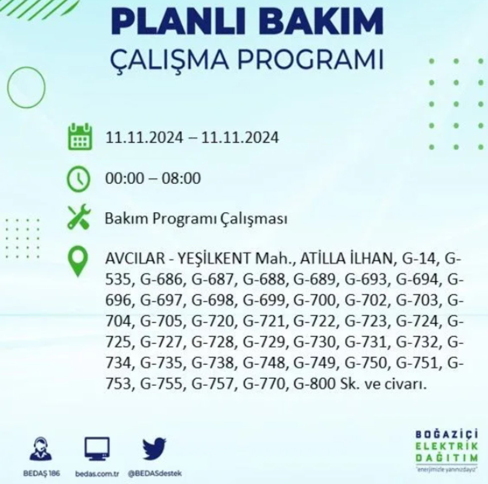 BEDAŞ açıkladı... İstanbul'da elektrik kesintisi: 11 Kasım'da hangi mahalleler etkilenecek?