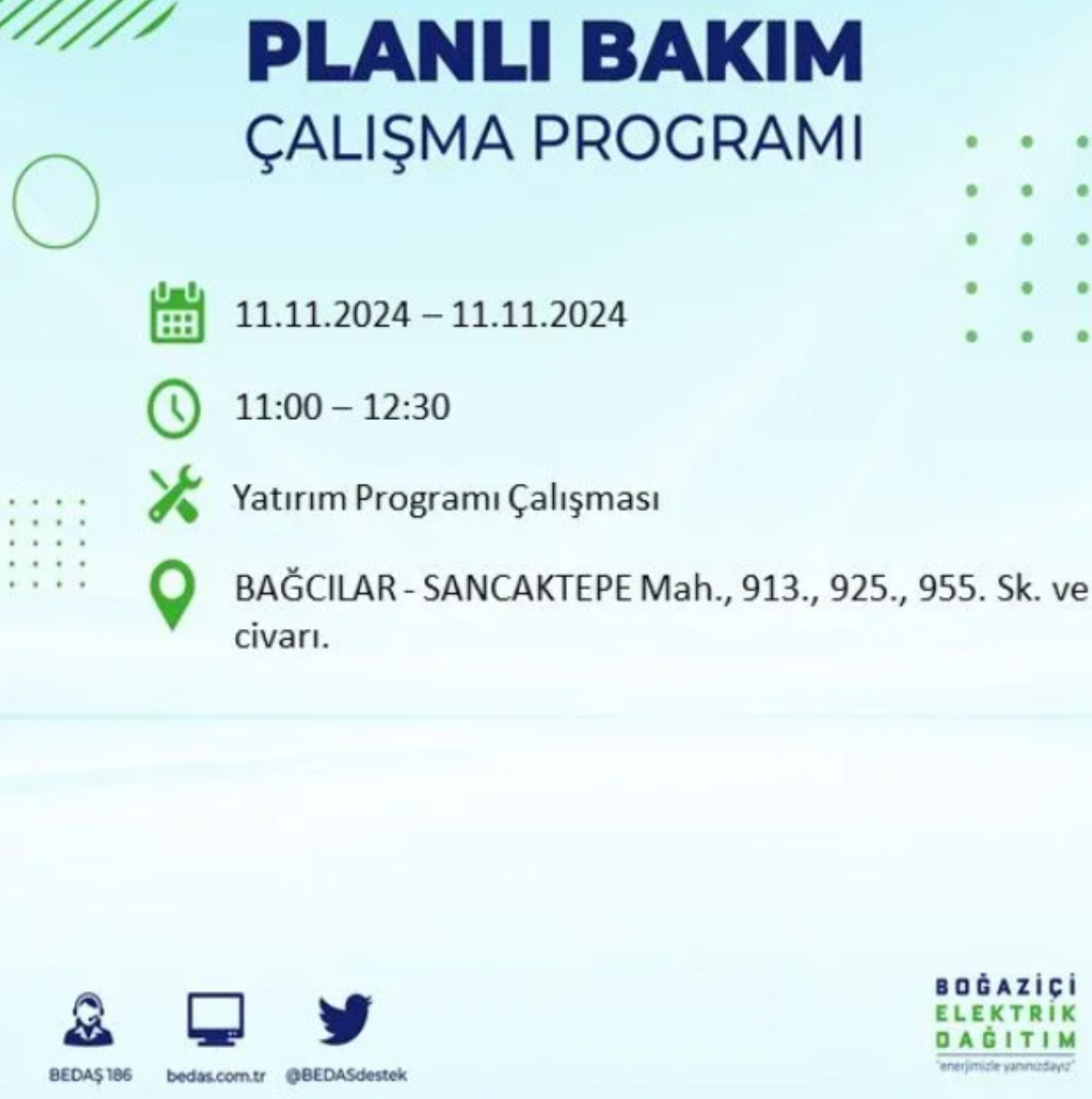 BEDAŞ açıkladı... İstanbul'da elektrik kesintisi: 11 Kasım'da hangi mahalleler etkilenecek?