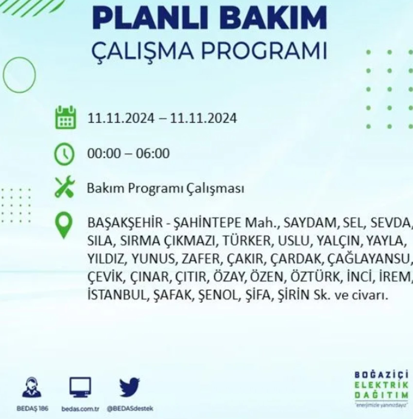 BEDAŞ açıkladı... İstanbul'da elektrik kesintisi: 11 Kasım'da hangi mahalleler etkilenecek?