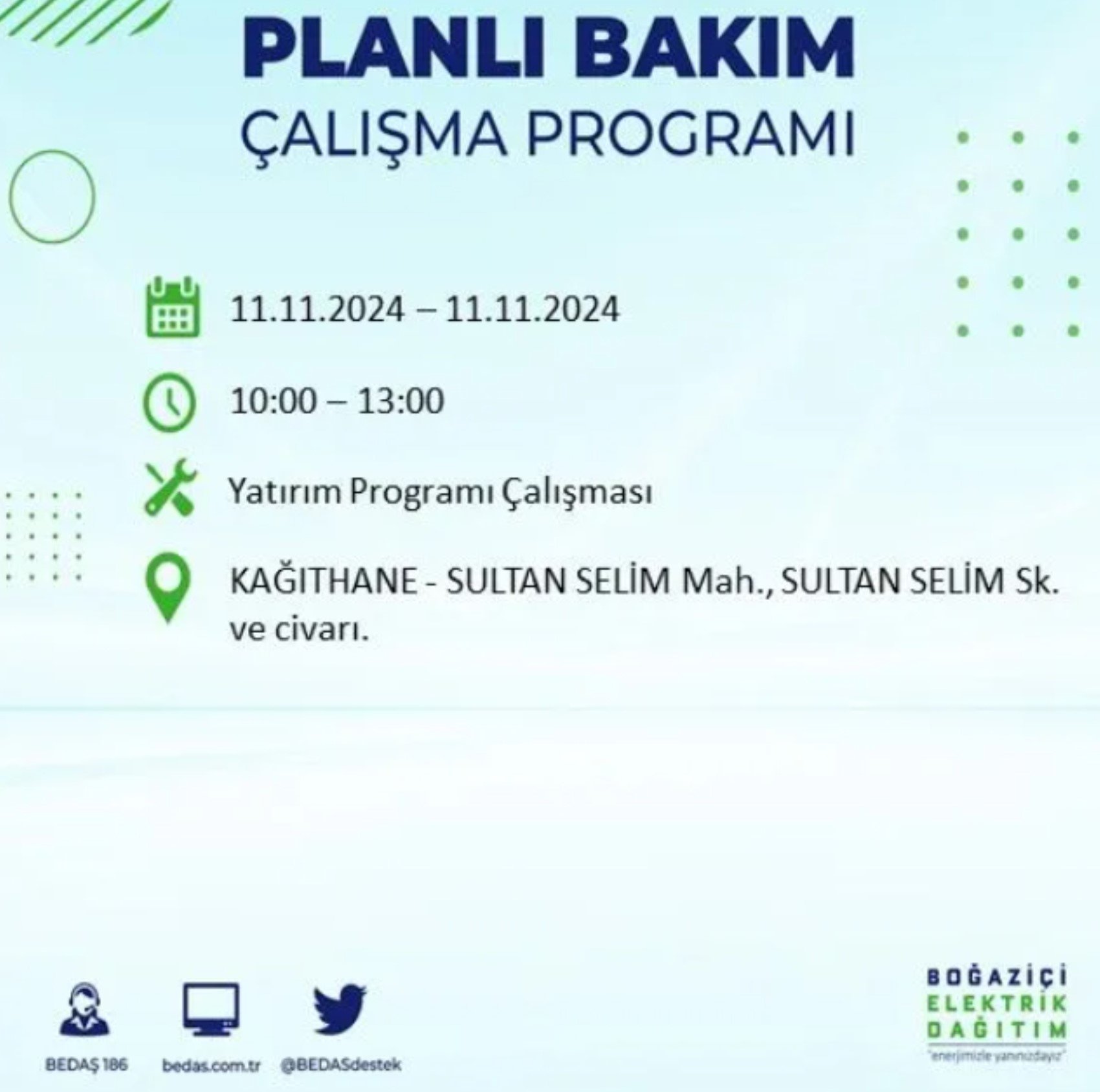 BEDAŞ açıkladı... İstanbul'da elektrik kesintisi: 11 Kasım'da hangi mahalleler etkilenecek?